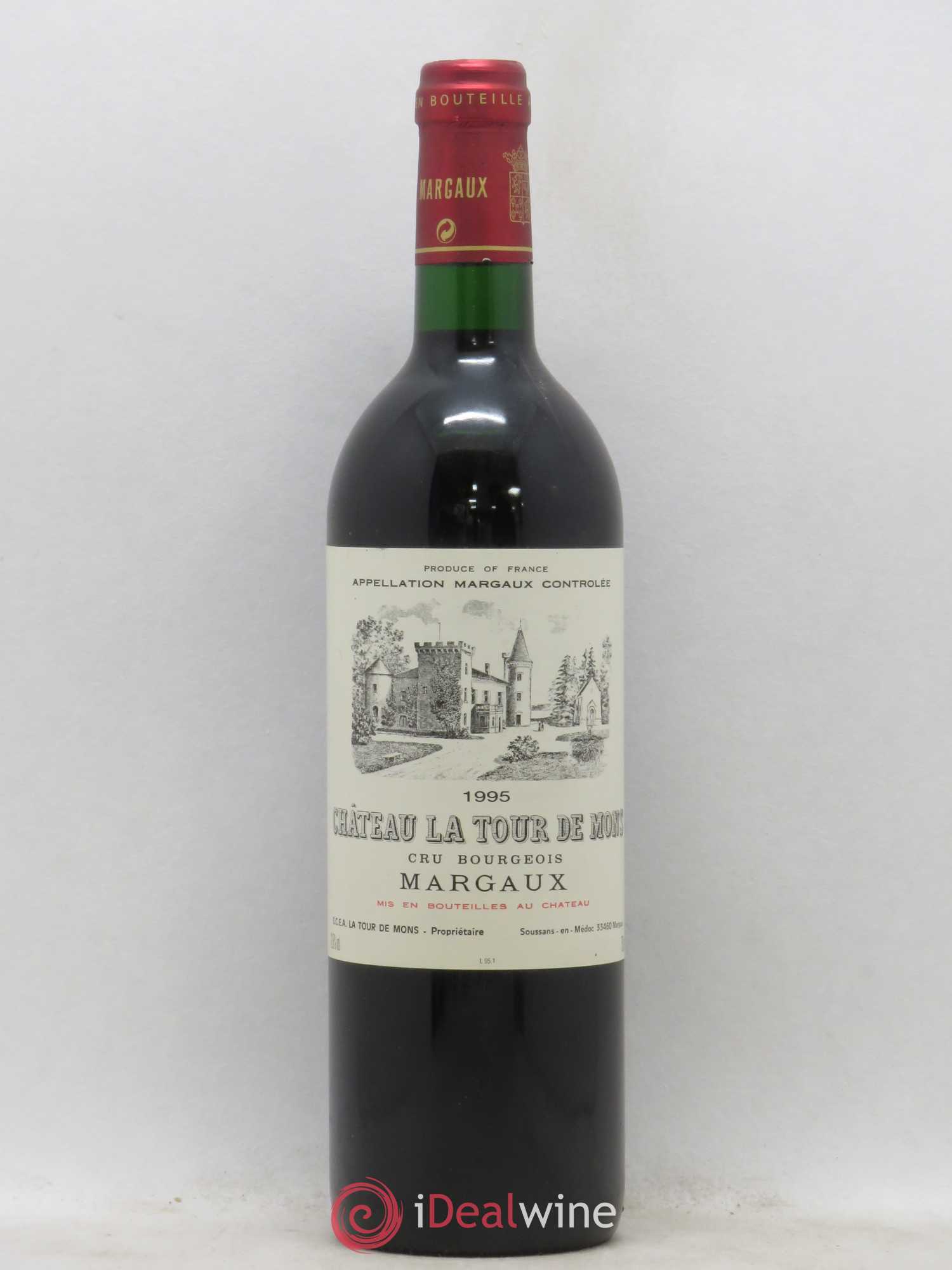 Château la Tour de Mons Cru Bourgeois 1995 - Lot de 1 bouteille - 0
