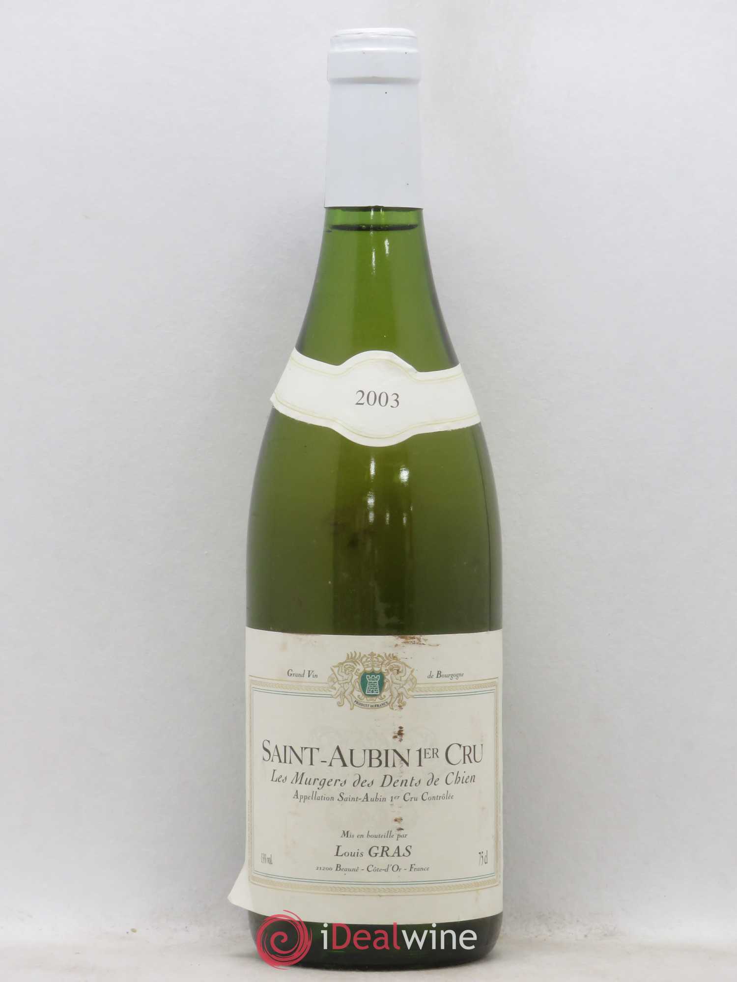 Saint-Aubin 1er Cru Les Murgers des Dents de Chiens Louis Gras 2003 - Posten von 1 Flasche - 0