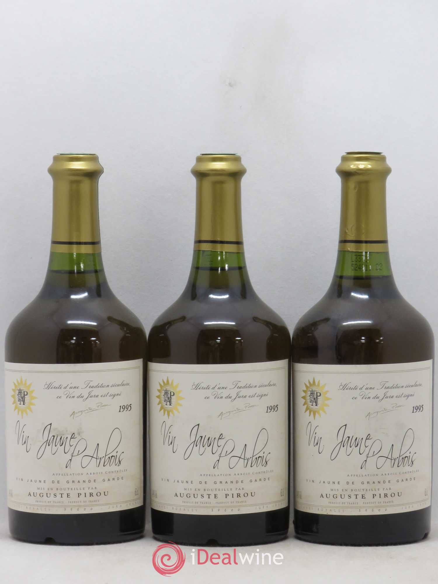 Arbois Vin Jaune Auguste Pirou 1995 - Lot de 3 bouteilles - 0