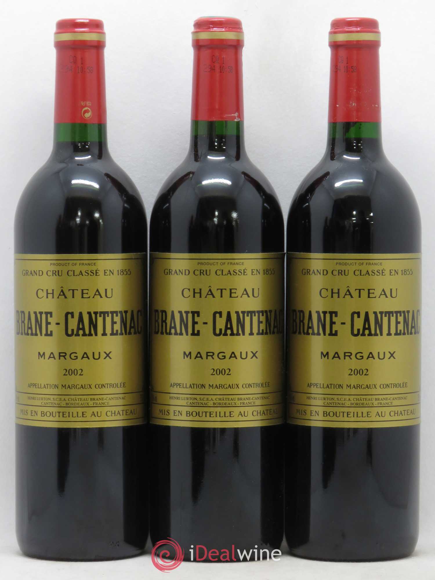 Château Brane Cantenac 2ème Grand Cru Classé 2002 - Lot de 12 bouteilles - 2