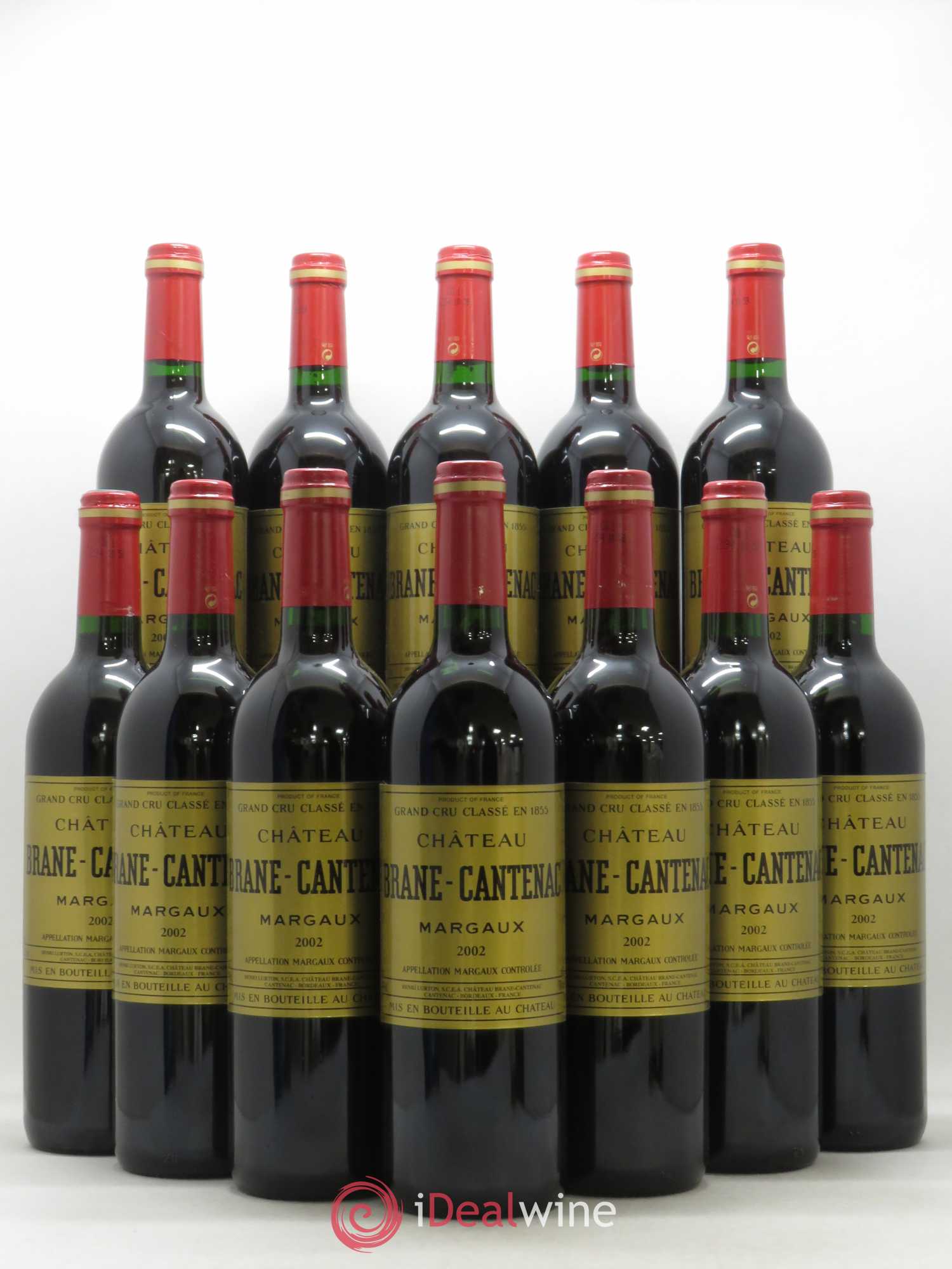Château Brane Cantenac 2ème Grand Cru Classé 2002 - Lot de 12 bouteilles - 0