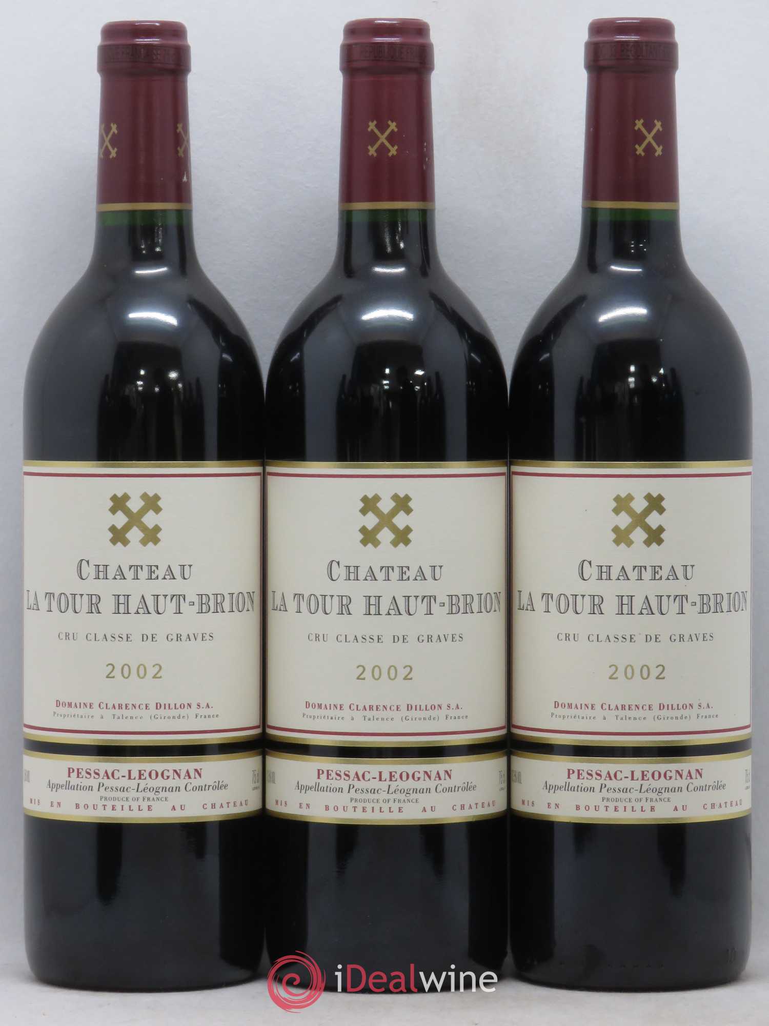 Château la Tour Haut-Brion Cru Classé de Graves 2002 - Lot de 12 bouteilles - 1