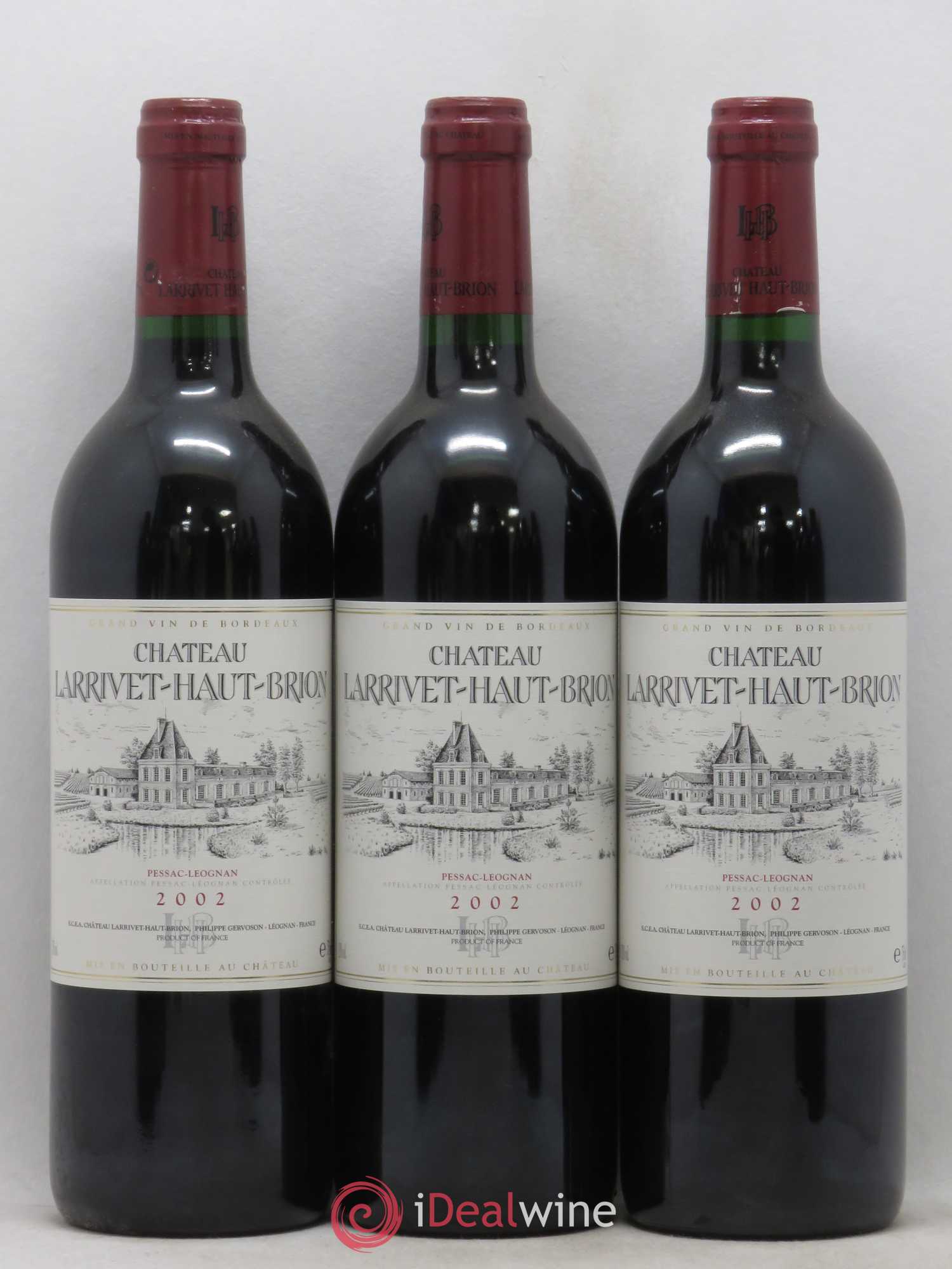 Château Larrivet Haut-Brion 2002 - Lot of 12 bottles - 1