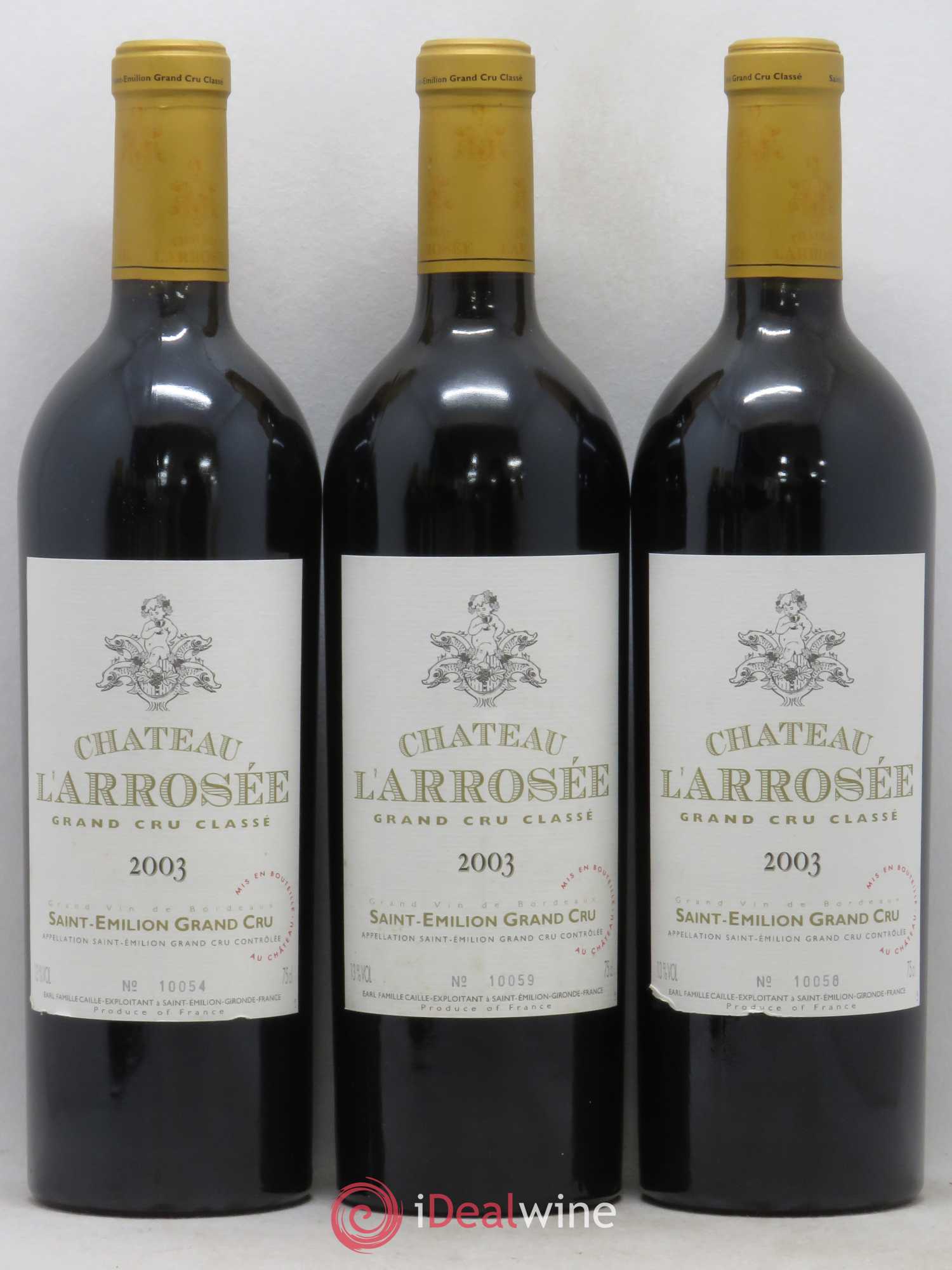 Château l' Arrosée Grand Cru Classé 2003 - Lot de 12 bouteilles - 2