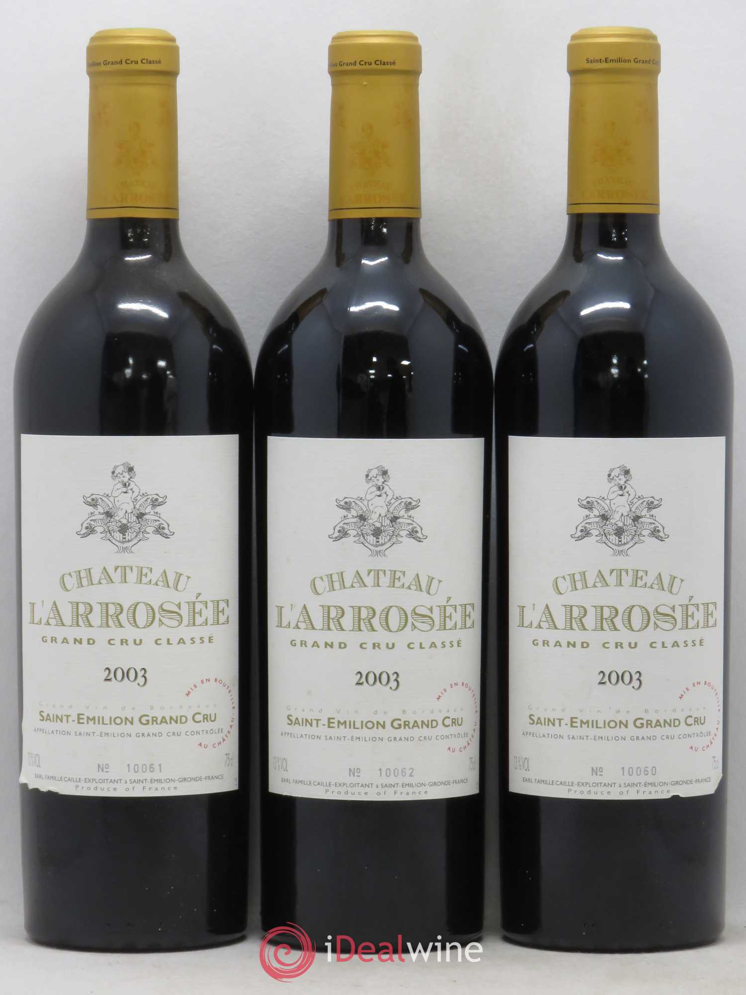 Château l' Arrosée Grand Cru Classé 2003 - Lot de 12 bouteilles - 3