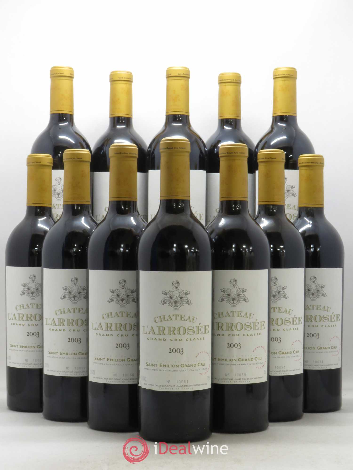 Château l' Arrosée Grand Cru Classé 2003 - Lot de 12 bouteilles - 0