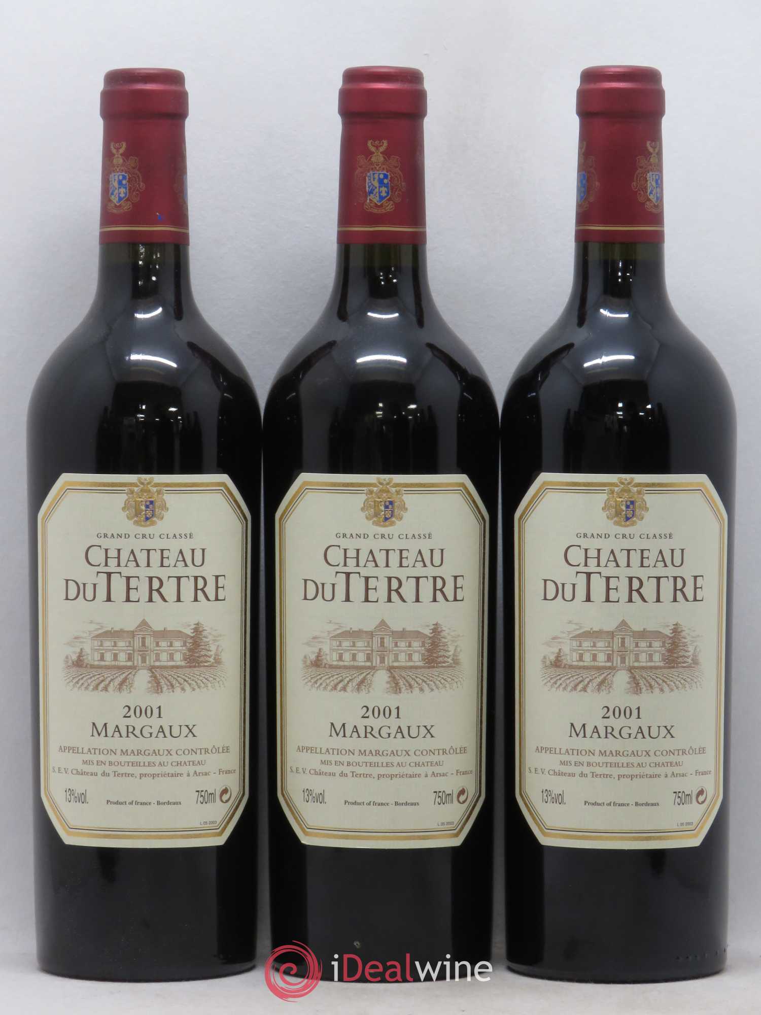 Château du Tertre 5ème Grand Cru Classé 2001 - Lot de 12 bouteilles - 1