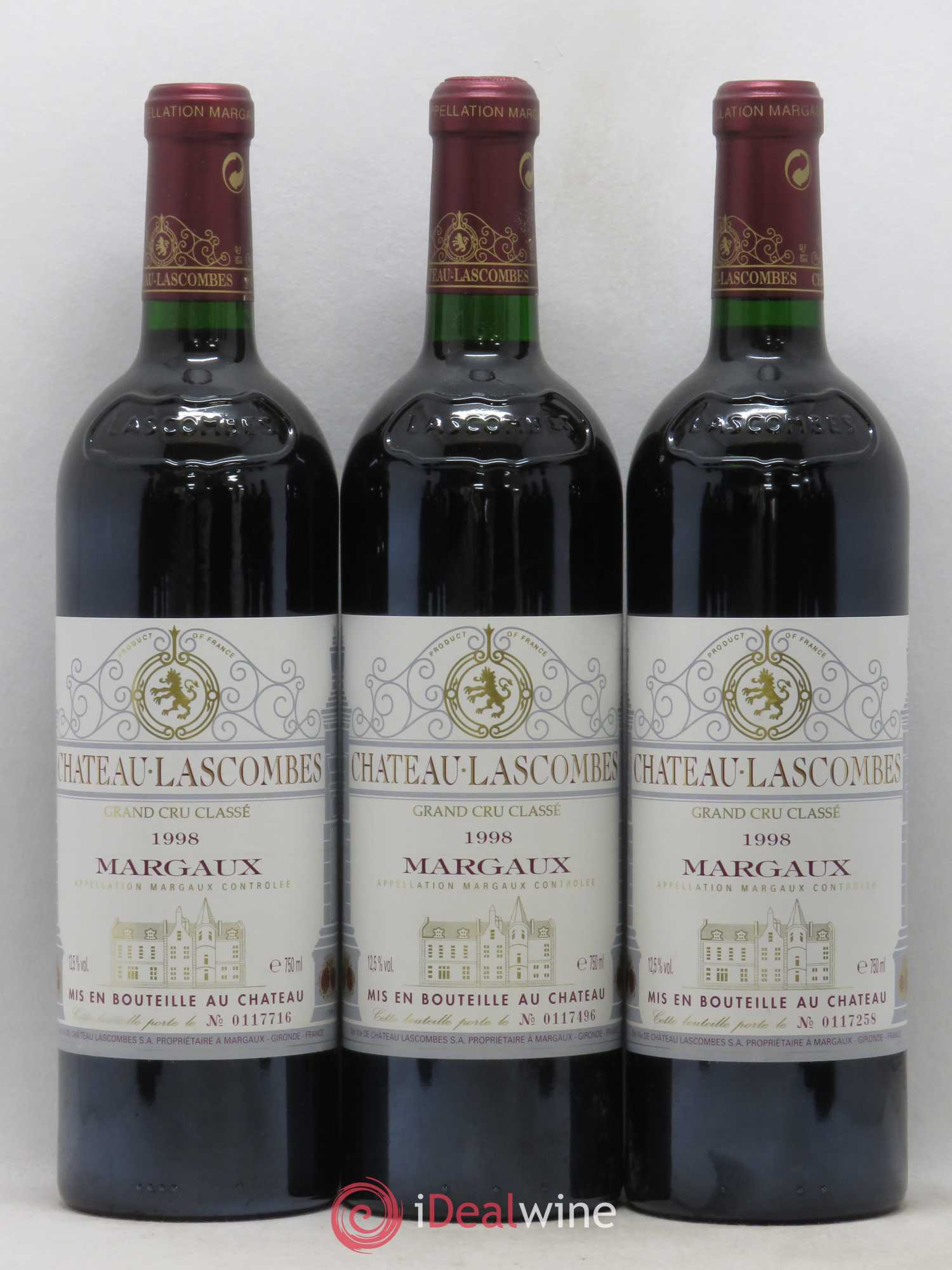 Château Lascombes 2ème Grand Cru Classé 1998 - Lot de 12 bouteilles - 1