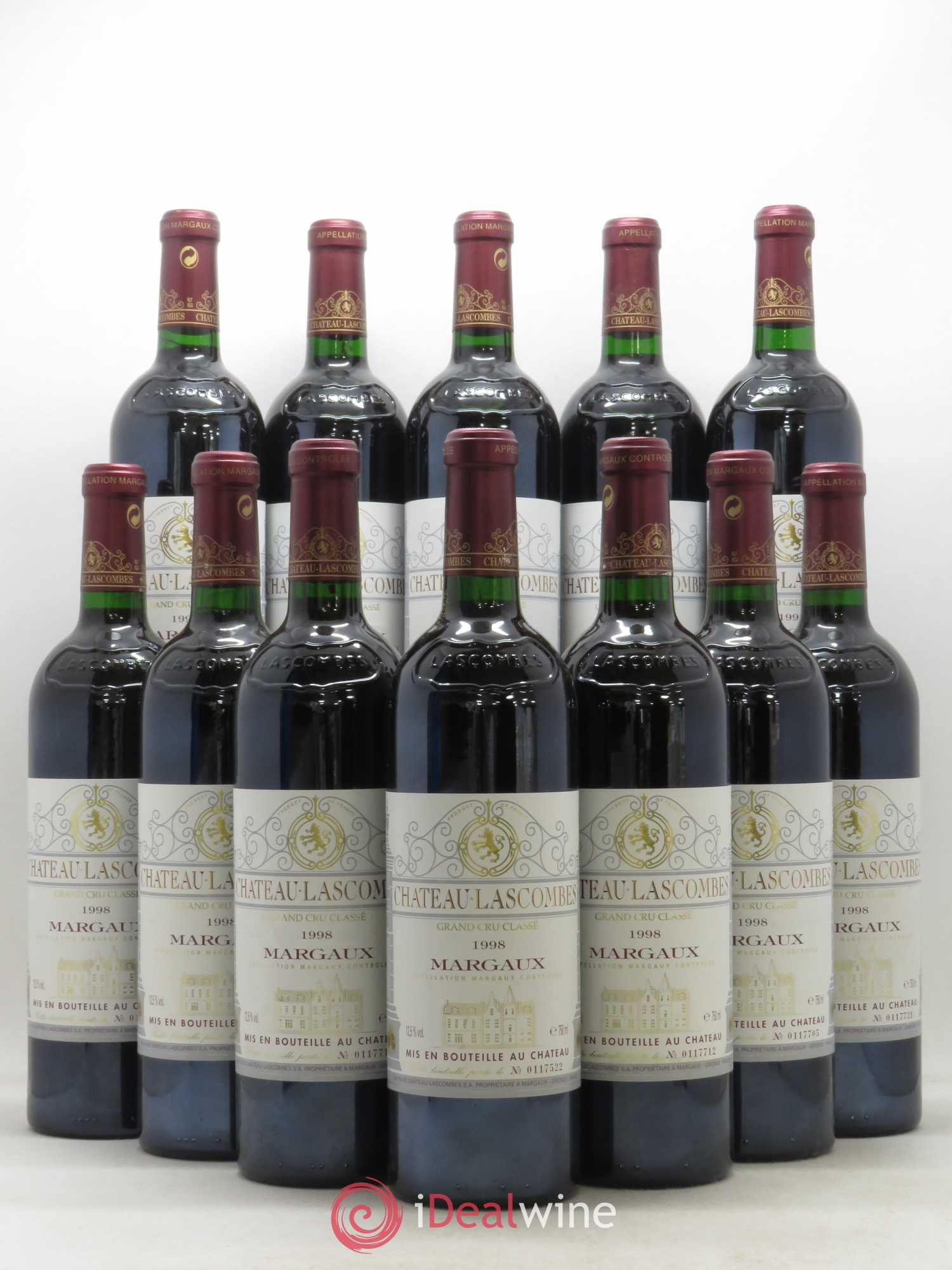 Château Lascombes 2ème Grand Cru Classé 1998 - Lot de 12 bouteilles - 0