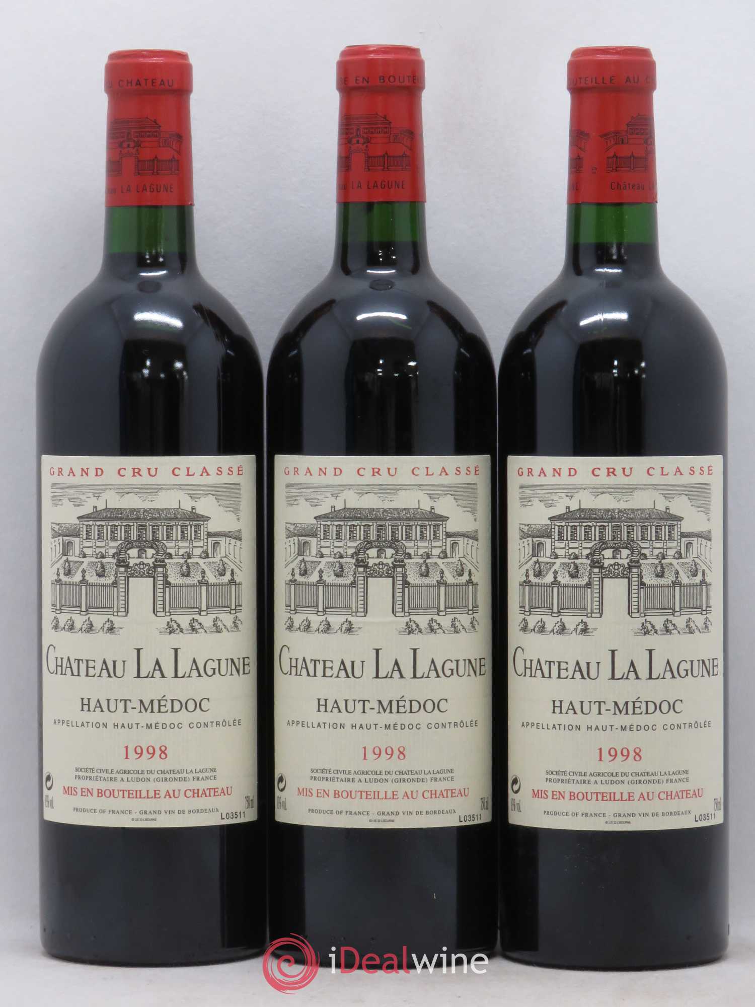 Château la Lagune 3ème Grand Cru Classé 1998 - Lot de 12 bouteilles - 3