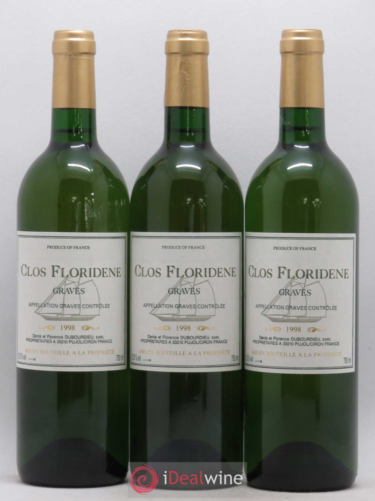 Clos Floridène 1998 - Lot de 12 bouteilles - 1