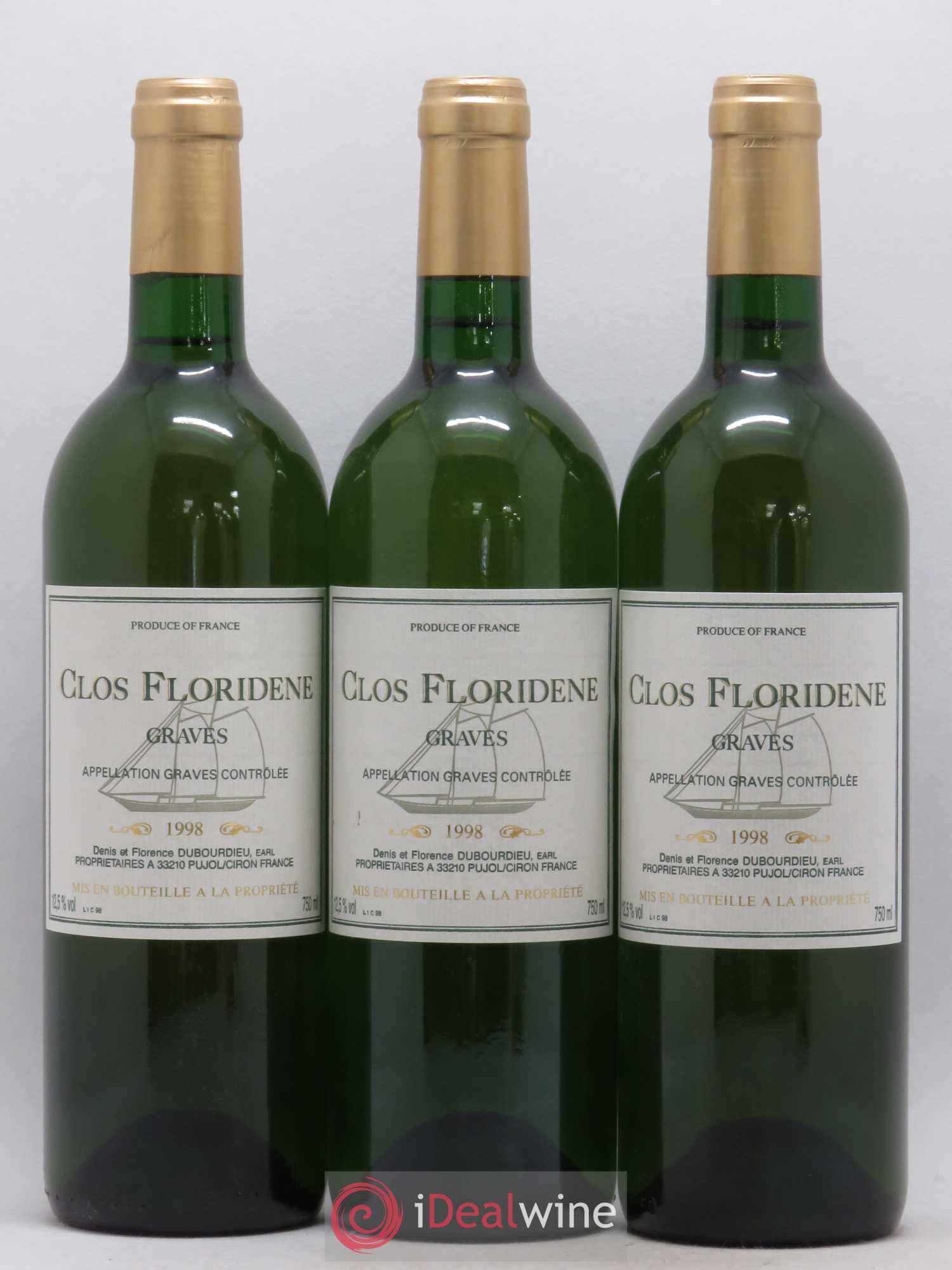 Clos Floridène 1998 - Lot de 12 bouteilles - 2