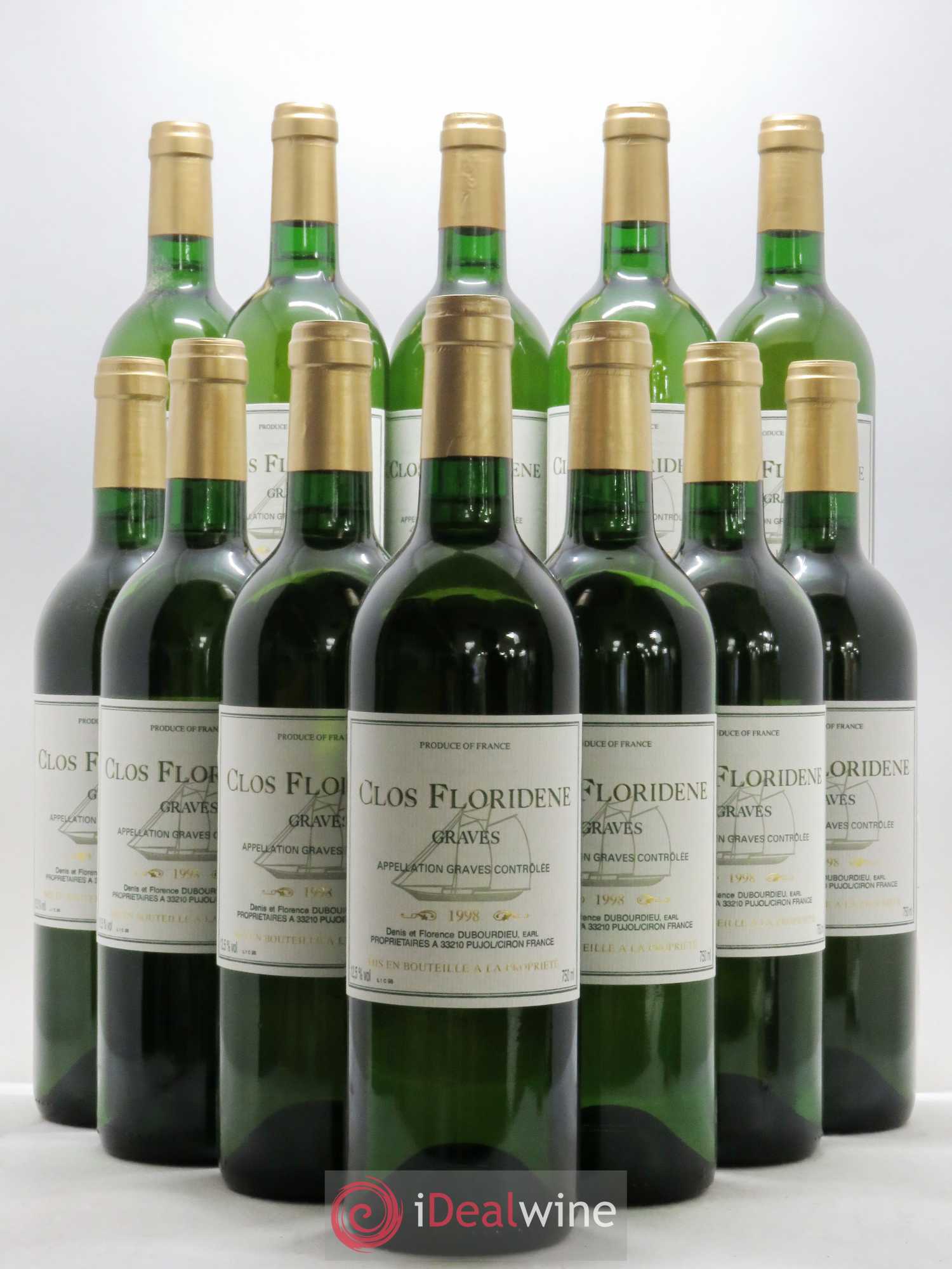 Clos Floridène 1998 - Lot de 12 bouteilles - 0