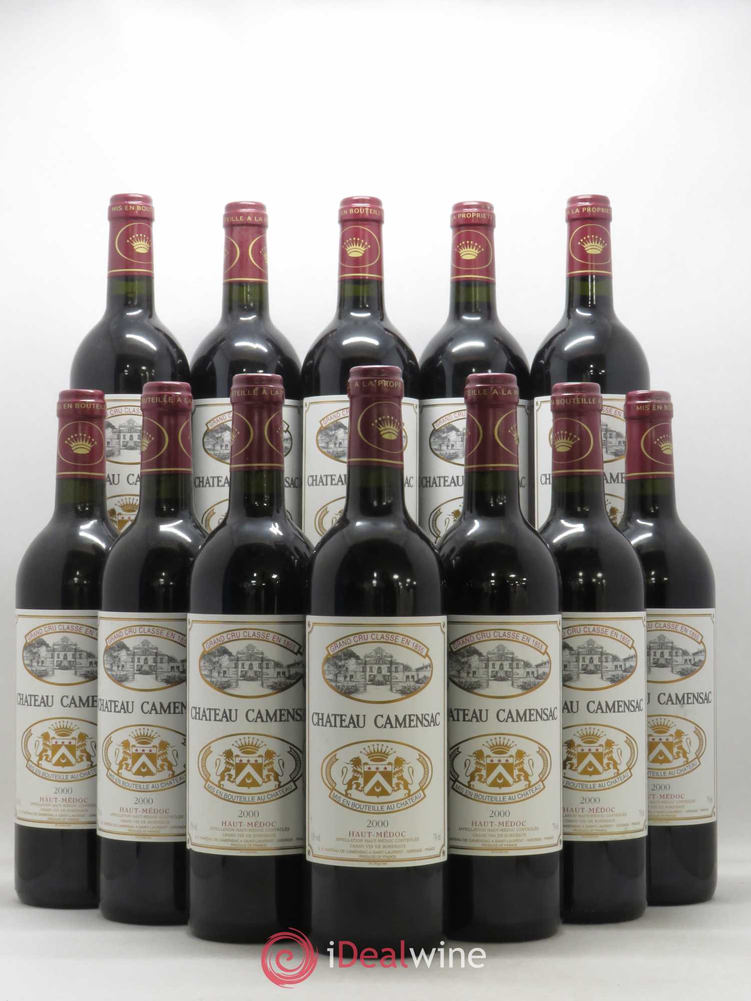 Château Camensac 5ème Grand Cru Classé 2000 - Lot de 12 bouteilles - 0