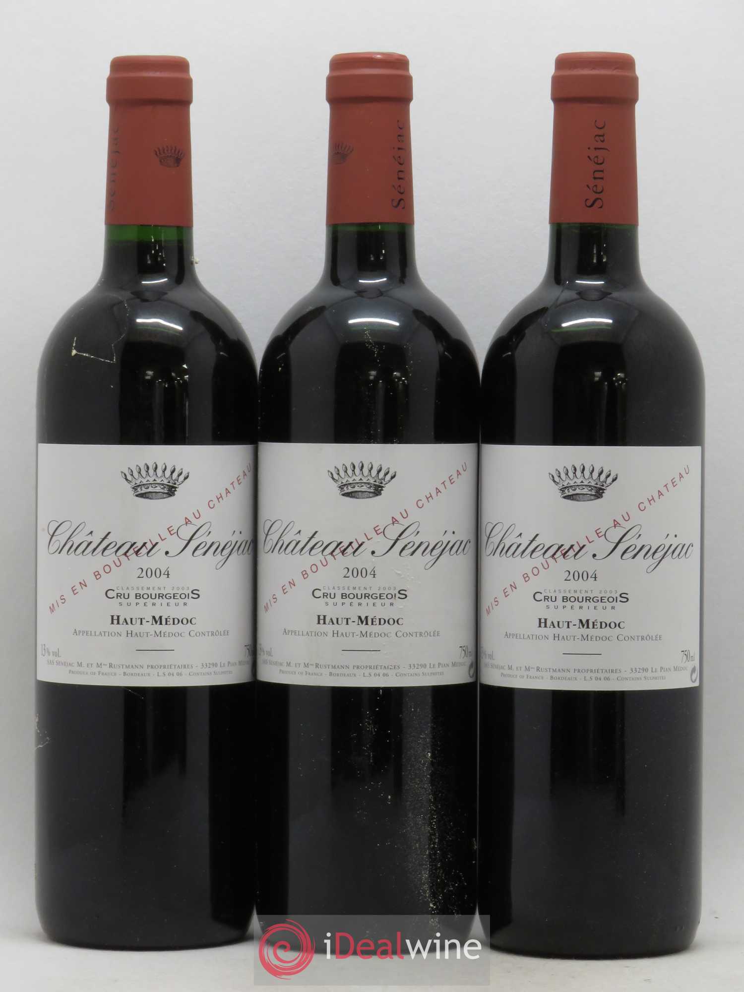 Château Sénejac Cru Bourgeois 2004 - Lot de 6 bouteilles - 1