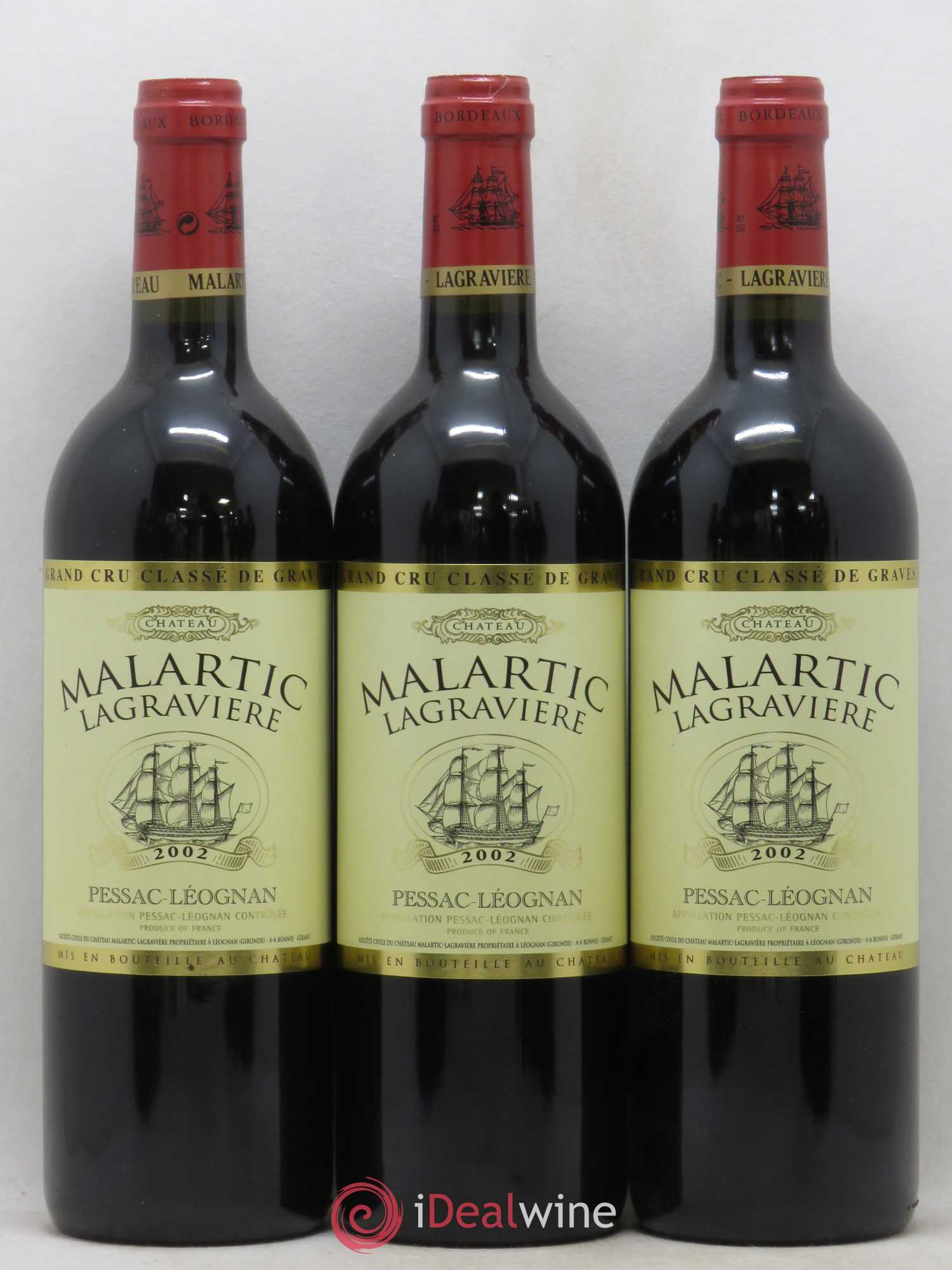 Château Malartic-Lagravière Cru Classé de Graves 2002 - Lot de 12 bouteilles - 1