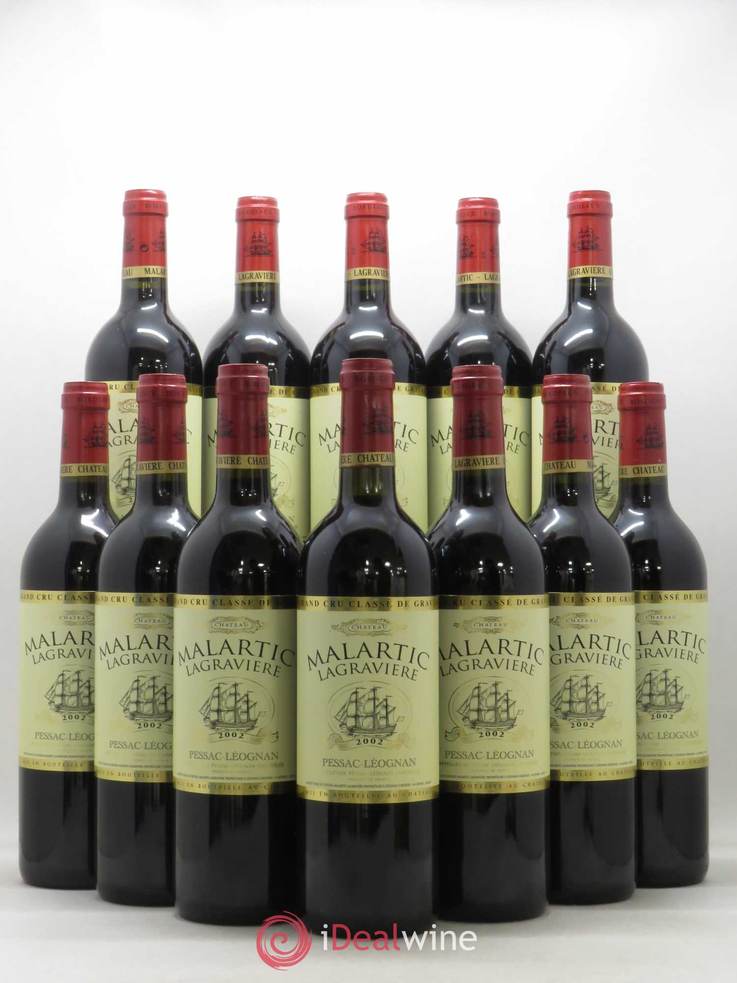 Château Malartic-Lagravière Cru Classé de Graves 2002 - Lot de 12 bouteilles - 0