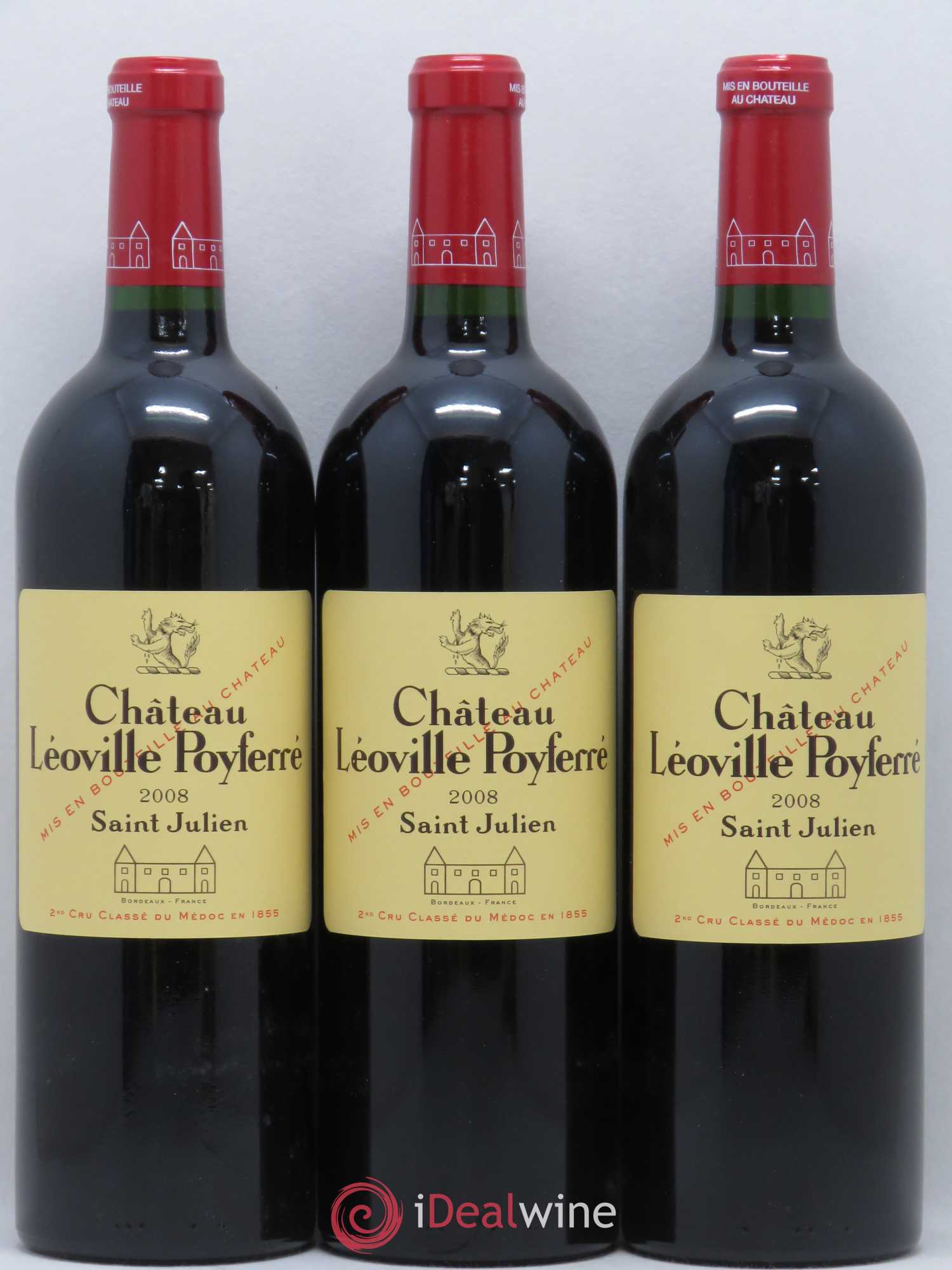 Château Léoville Poyferré 2ème Grand Cru Classé 2008 - Lot de 6 bouteilles - 1
