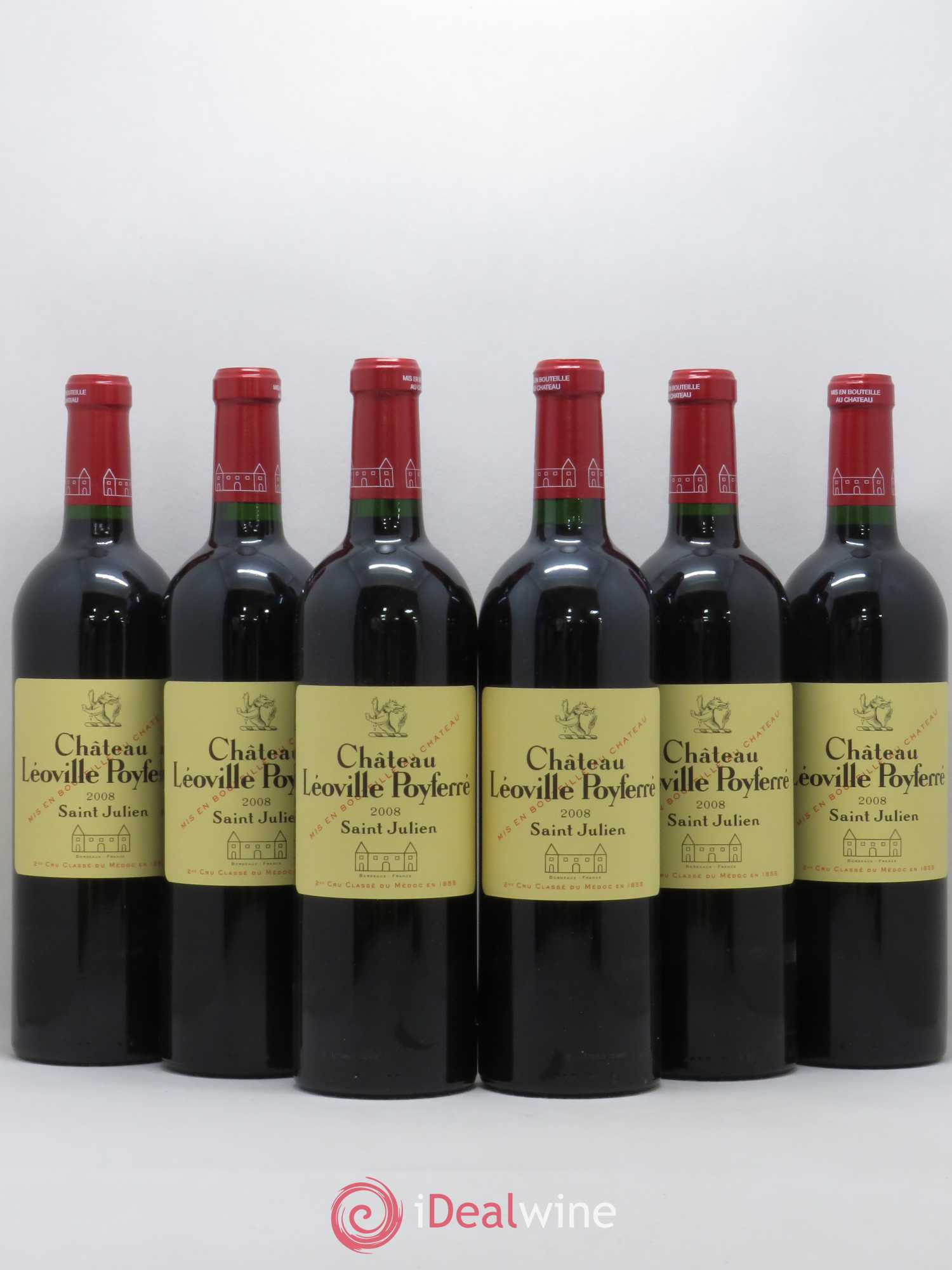 Château Léoville Poyferré 2ème Grand Cru Classé 2008 - Lot de 6 bouteilles - 0
