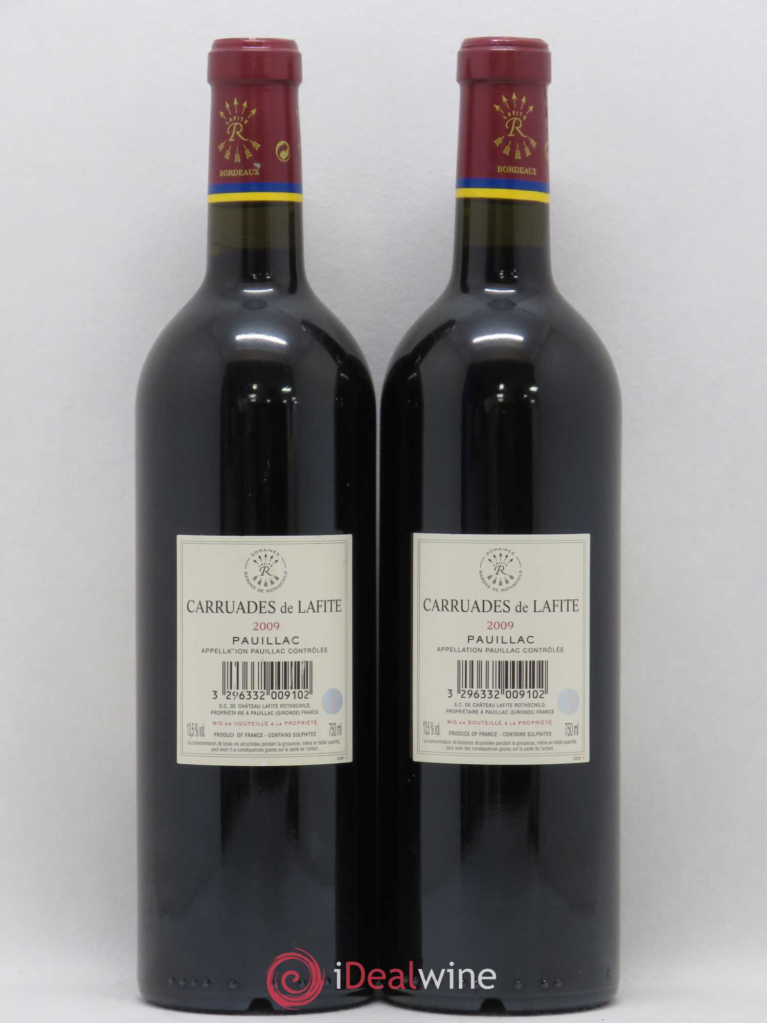 Carruades de Lafite Rothschild Second Vin 2009 - Lot de 2 bouteilles - 1