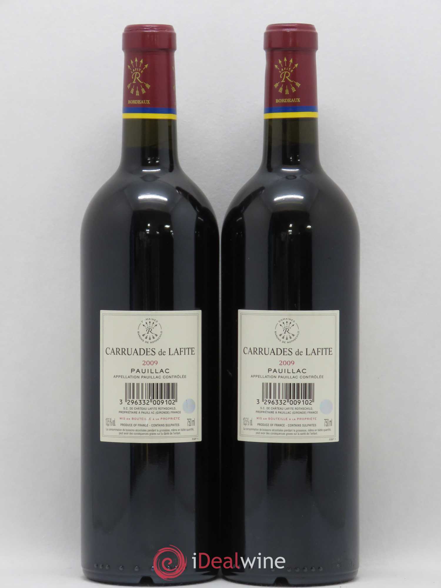 Carruades de Lafite Rothschild Second Vin 2009 - Lot de 2 bouteilles - 1
