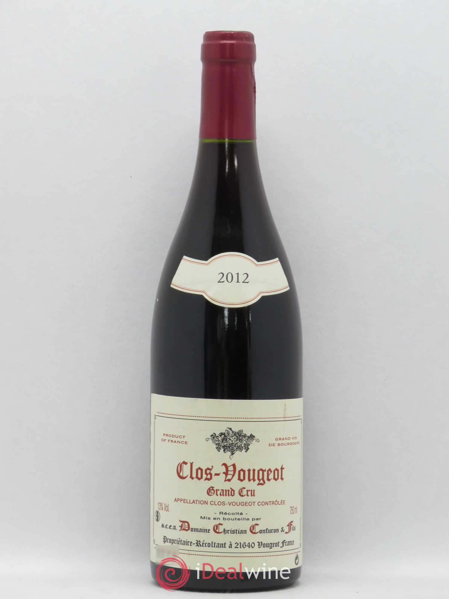 Clos de Vougeot Grand Cru Christian Confuron 2012 - Lot de 1 bouteille - 0