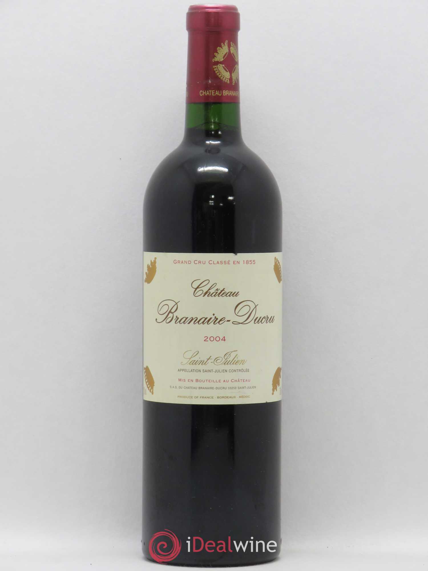 Château Branaire Ducru 4ème Grand Cru Classé 2004 - Lot de 1 bouteille - 0