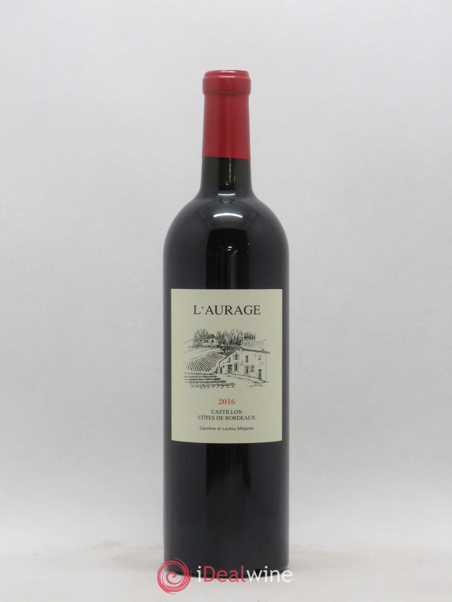 Castillon-Côtes-de-Bordeaux (Côtes-de-Castillon) L'Aurage 2016 - Lot de 1 bouteille - 0