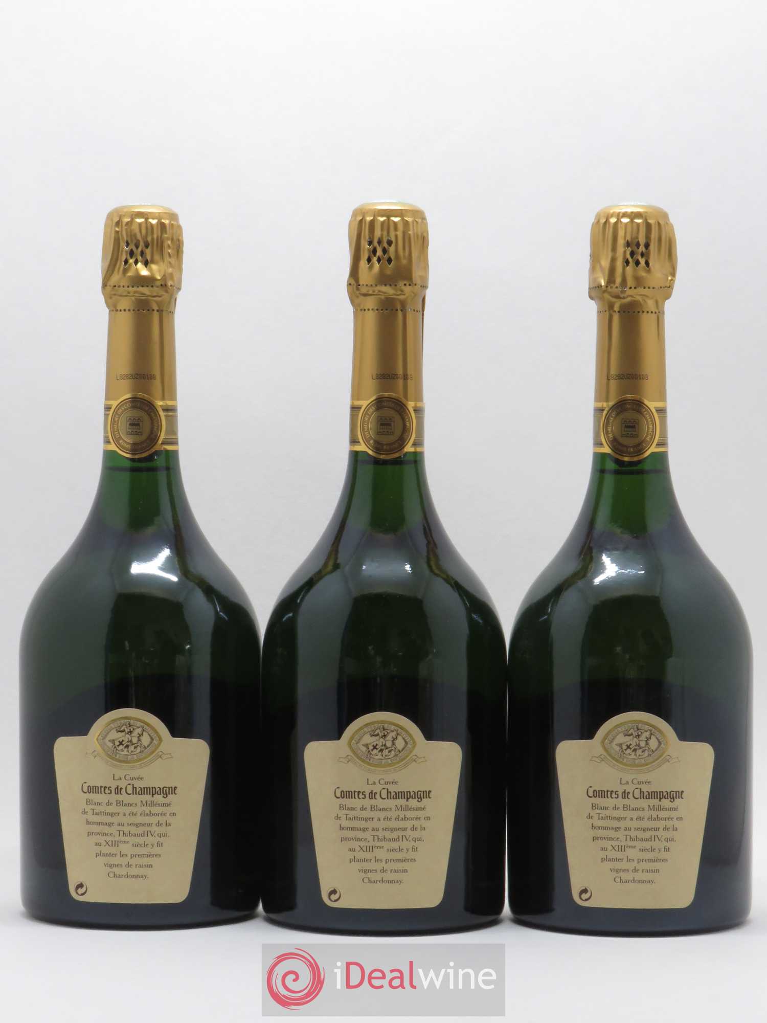 Comtes de Champagne Taittinger 1990 - Lot de 3 bouteilles - 1