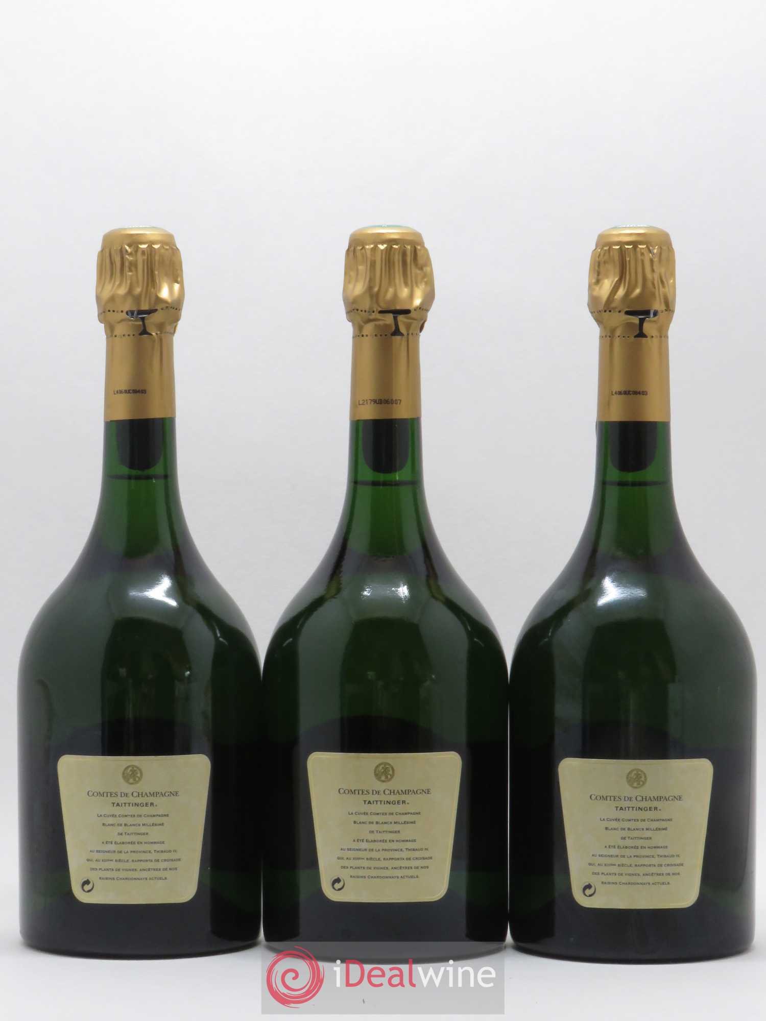 Comtes de Champagne Taittinger 1995 - Lot de 3 bouteilles - 1