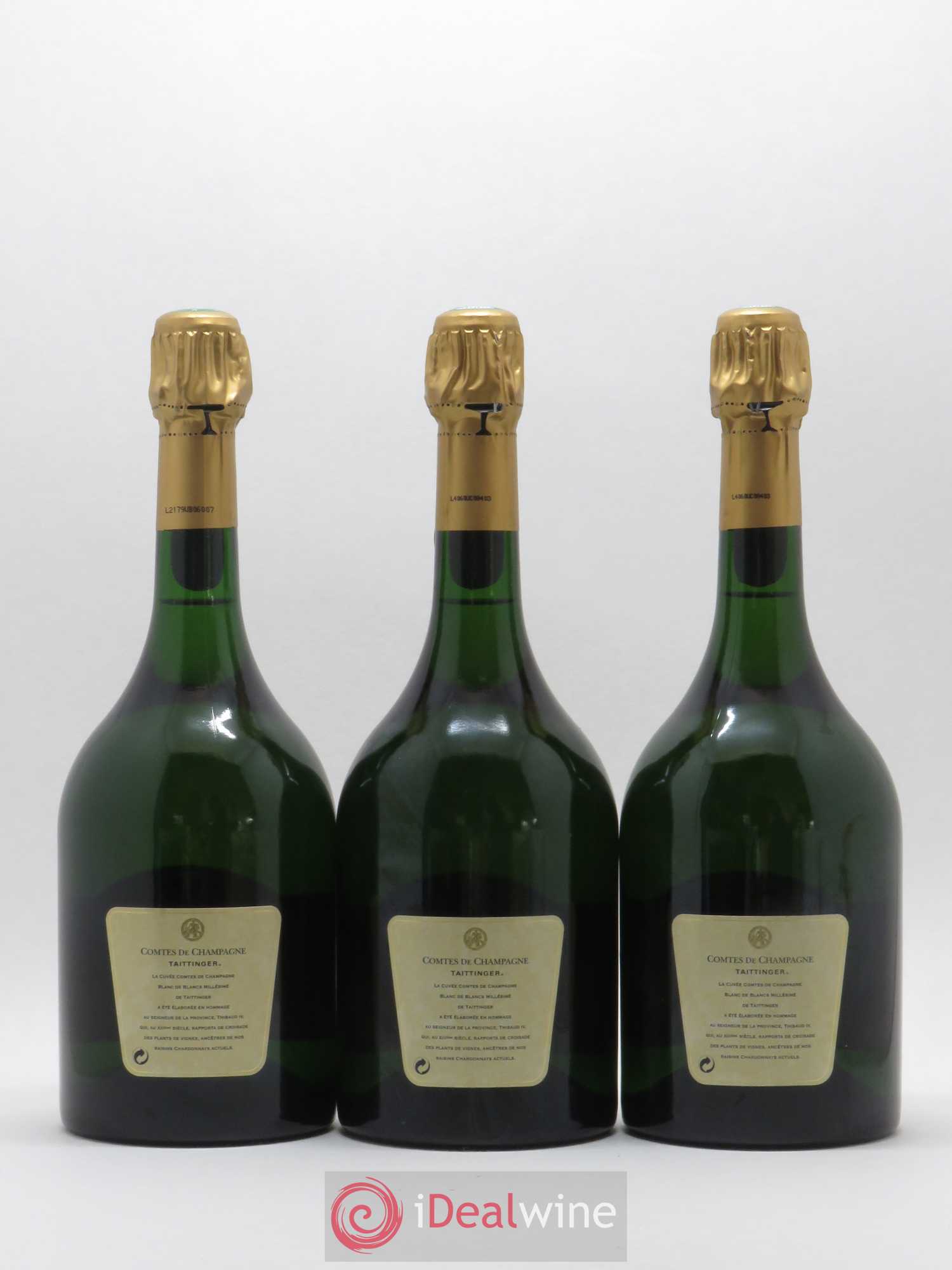 Comtes de Champagne Taittinger 1995 - Lot de 3 bouteilles - 1