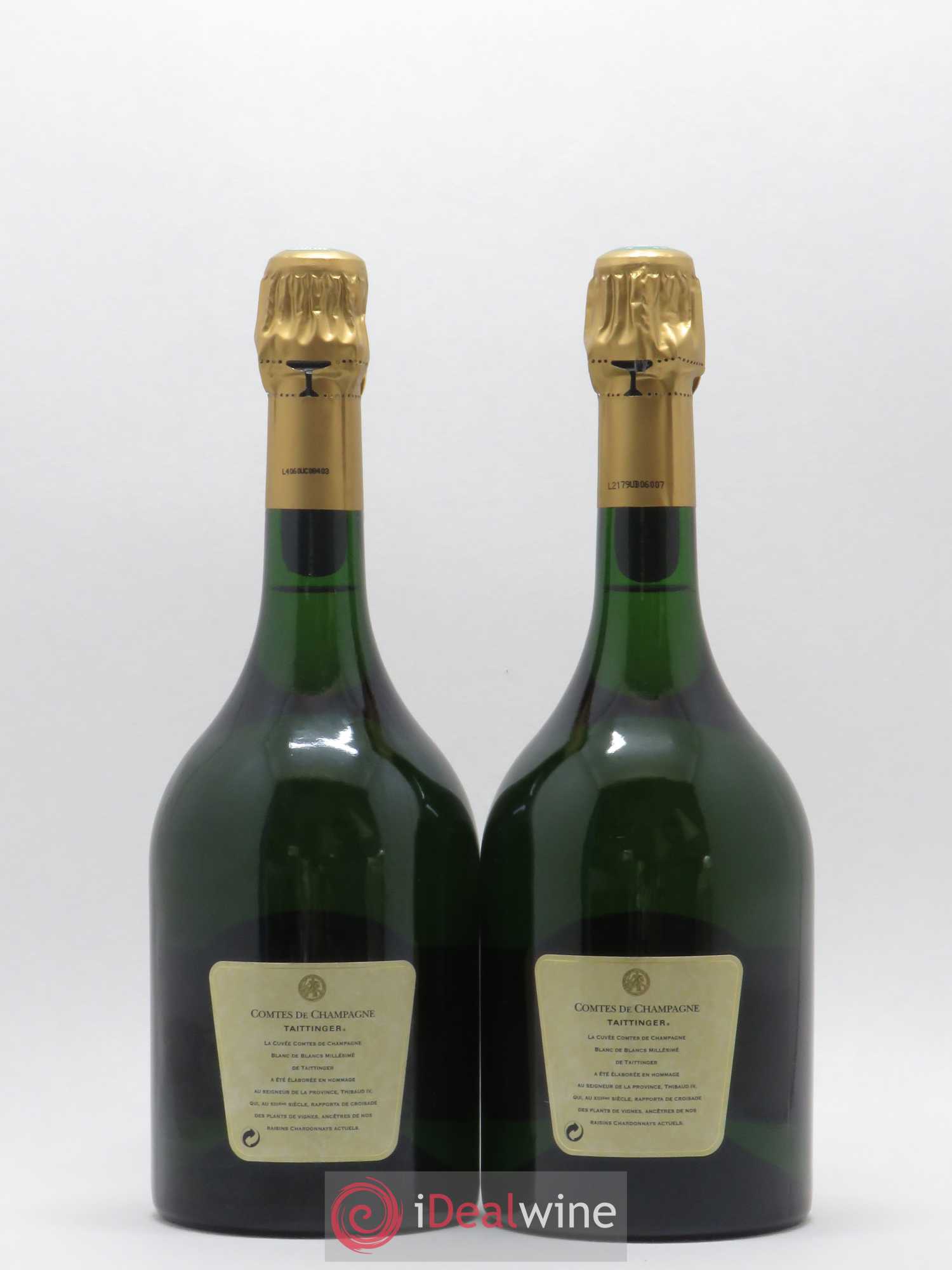 Comtes de Champagne Taittinger 1995 - Lot de 2 bouteilles - 1