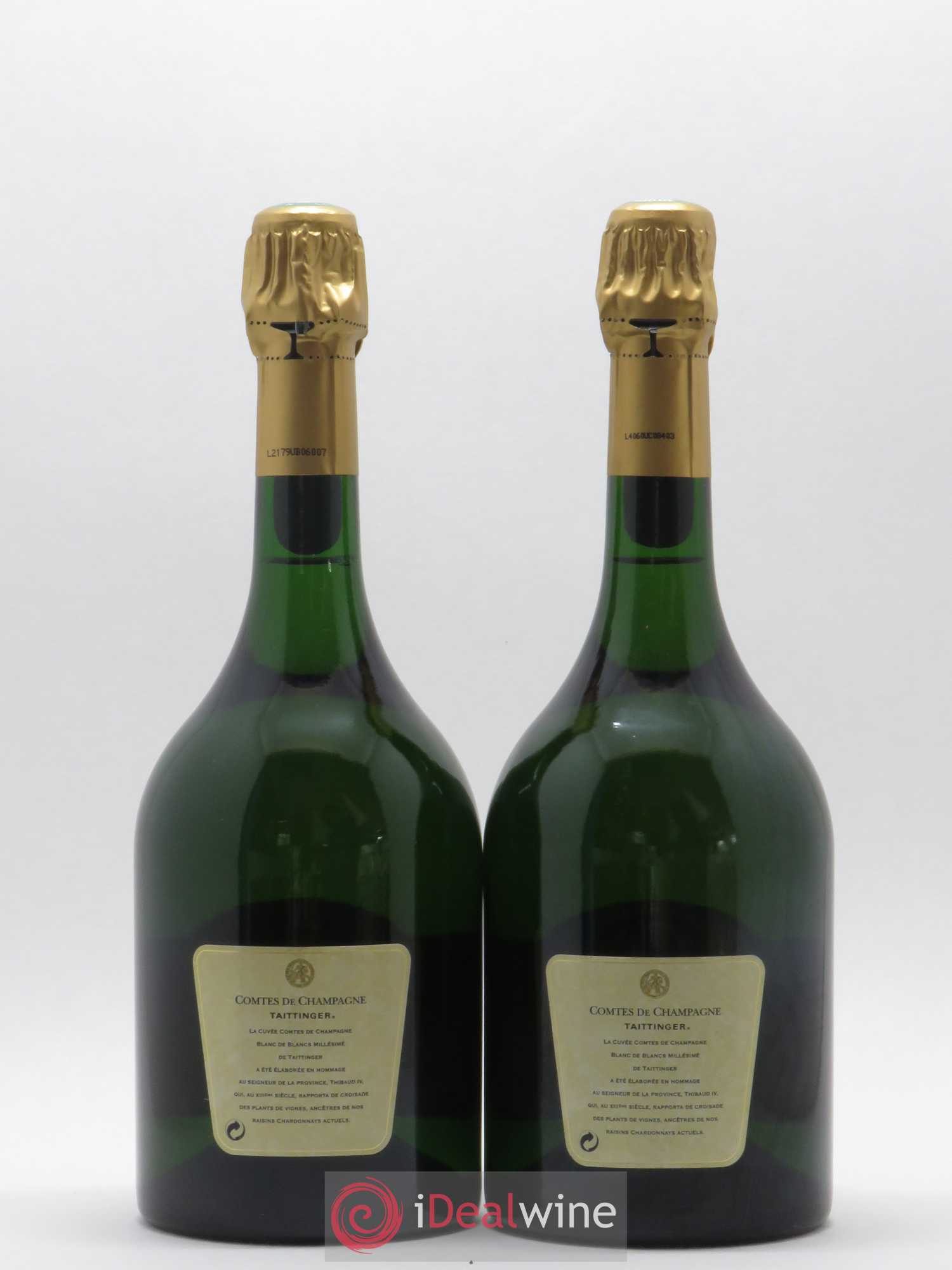 Comtes de Champagne Taittinger 1995 - Lot de 2 bouteilles - 1
