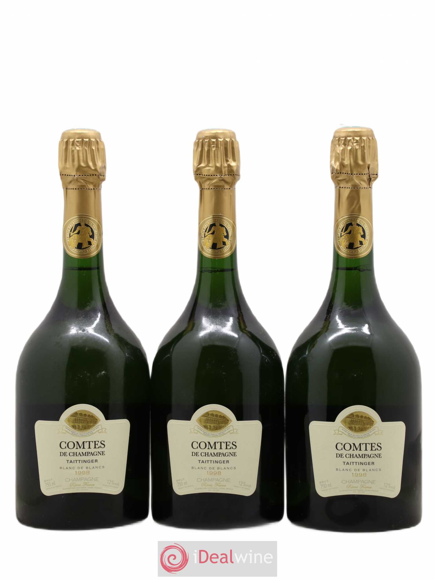 Comtes de Champagne Taittinger 1998 - Lot de 3 bouteilles - 0