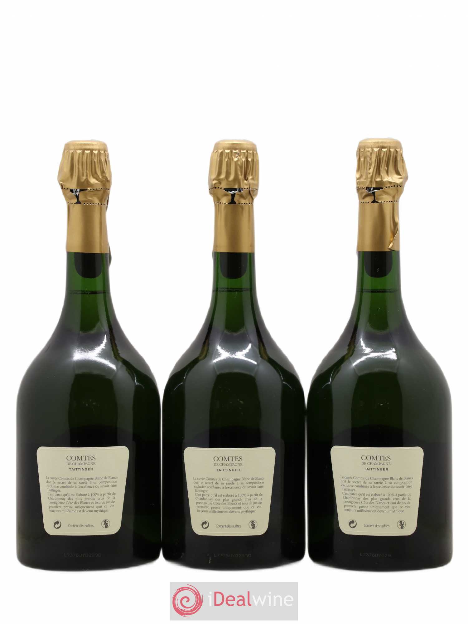 Comtes de Champagne Taittinger 1998 - Lot de 3 bouteilles - 1
