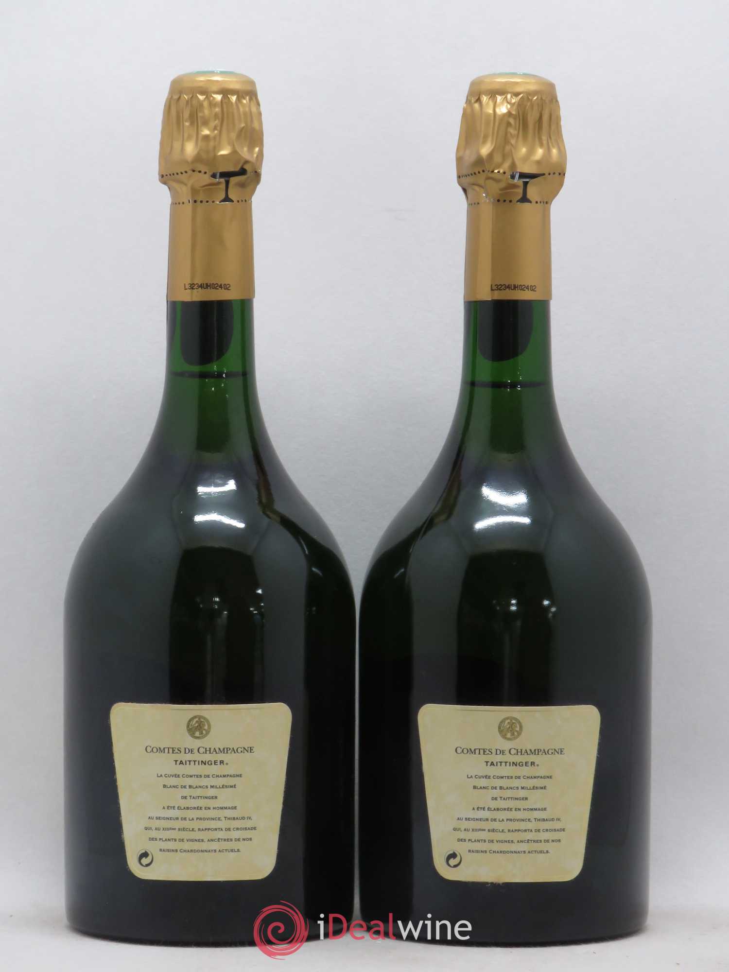 Comtes de Champagne Taittinger 1995 - Lot de 2 bouteilles - 1