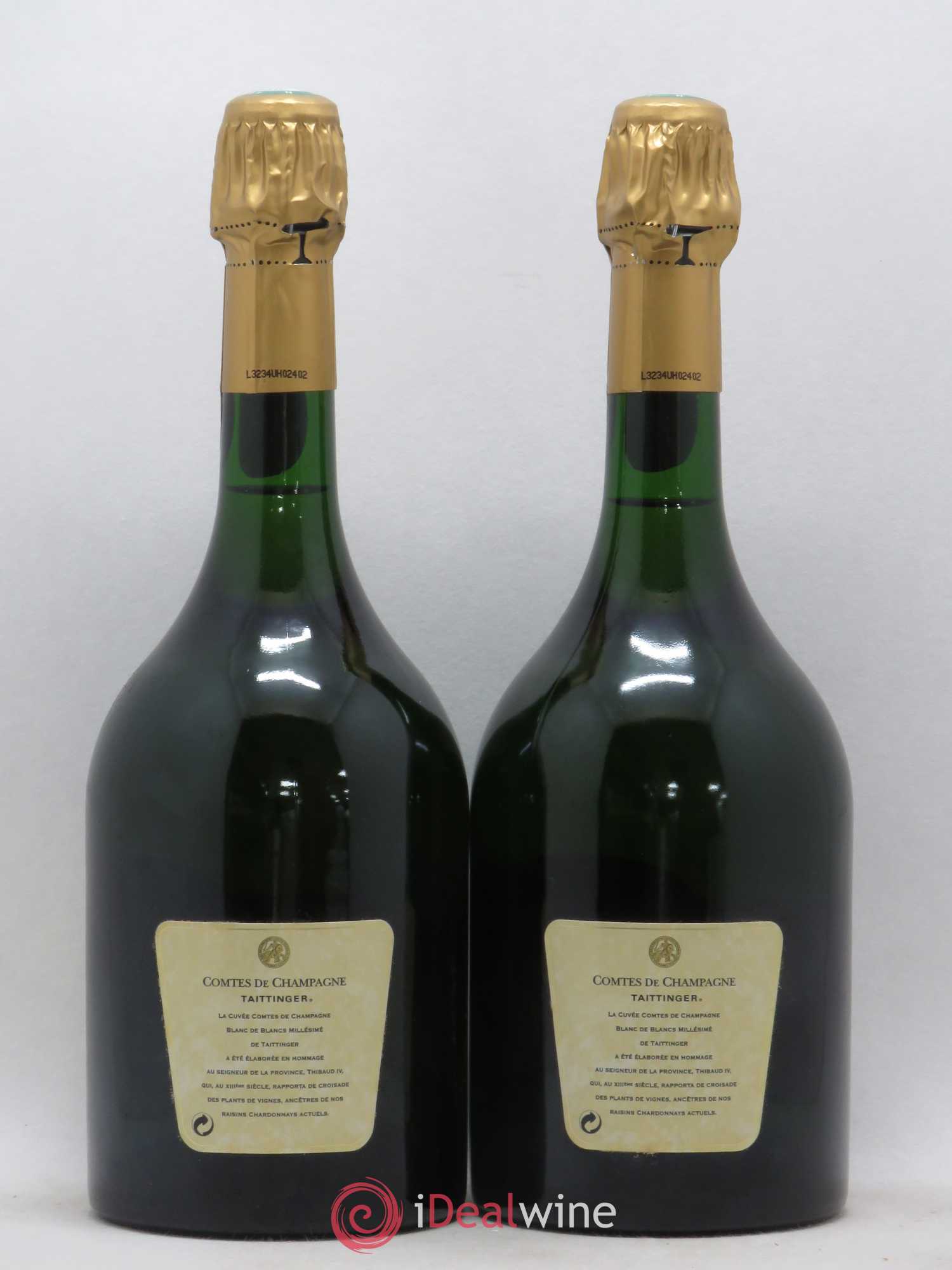 Comtes de Champagne Taittinger 1995 - Lot de 2 bouteilles - 1