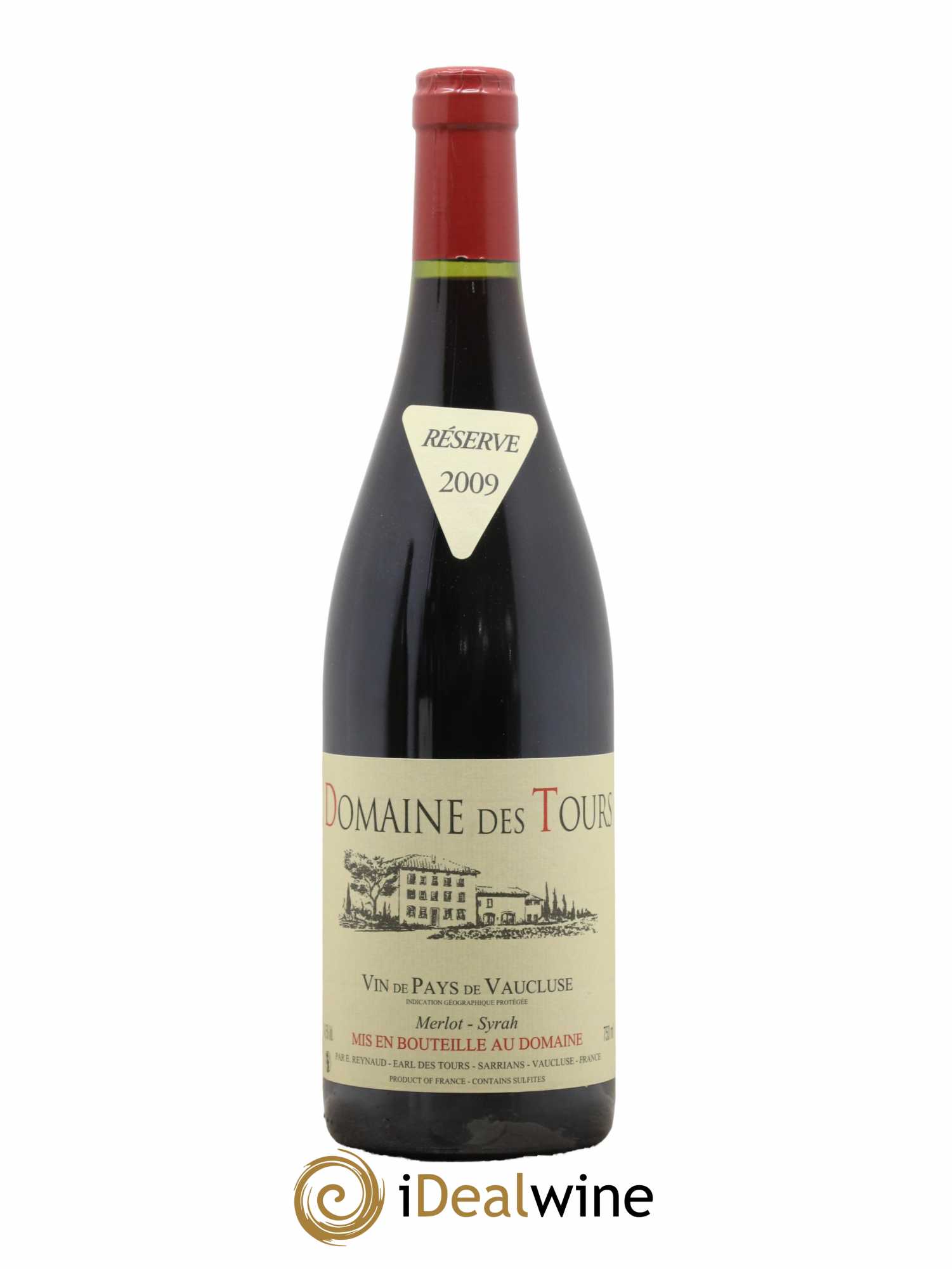 Vaucluse Domaine des Tours Merlot-Syrah Emmanuel Reynaud 2009 - Lot de 1 bouteille - 0