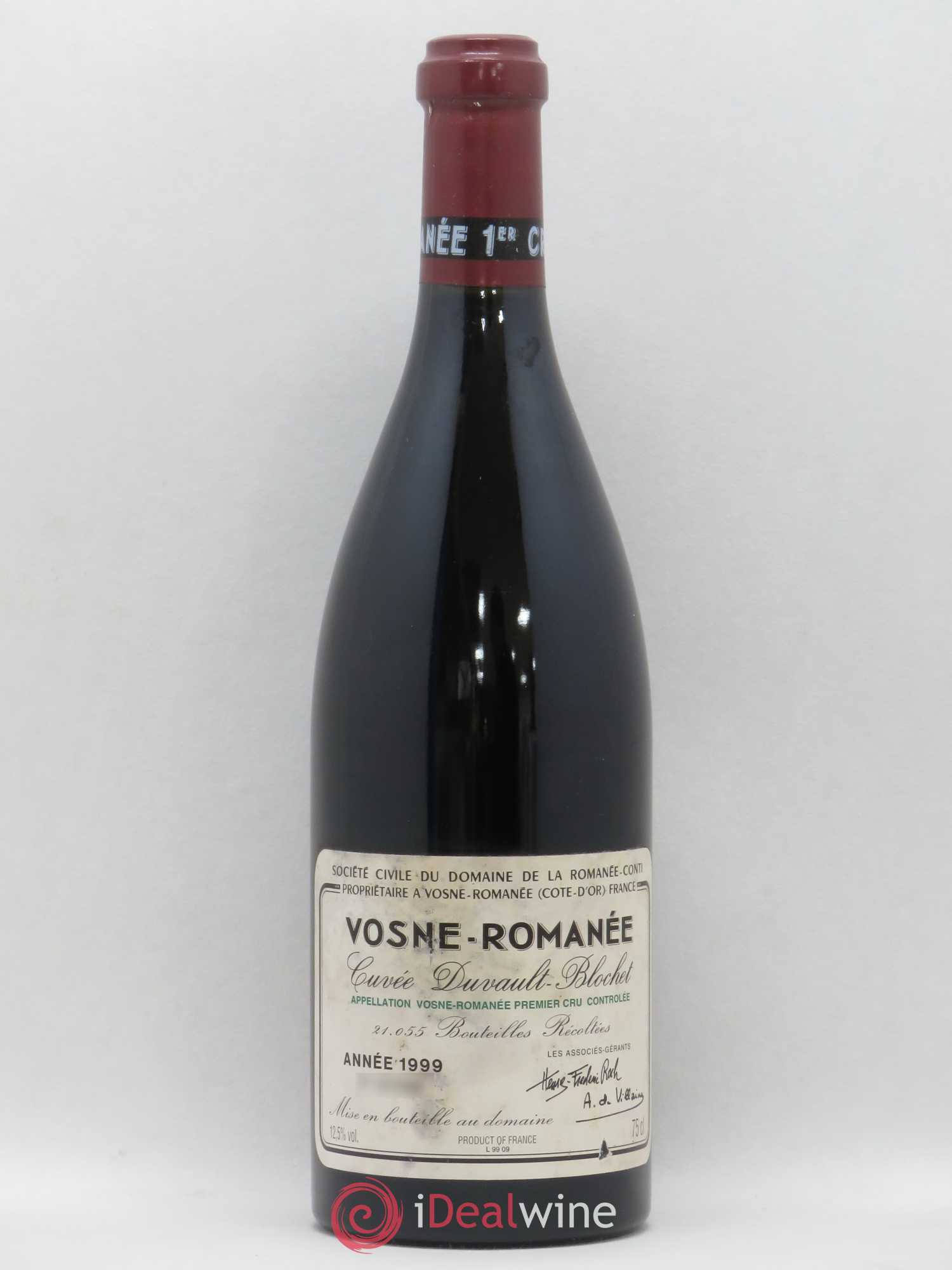 Vosne-Romanée 1er Cru Cuvée Duvault Blochet Domaine de la Romanée-Conti 1999 - Lot de 1 bouteille - 0