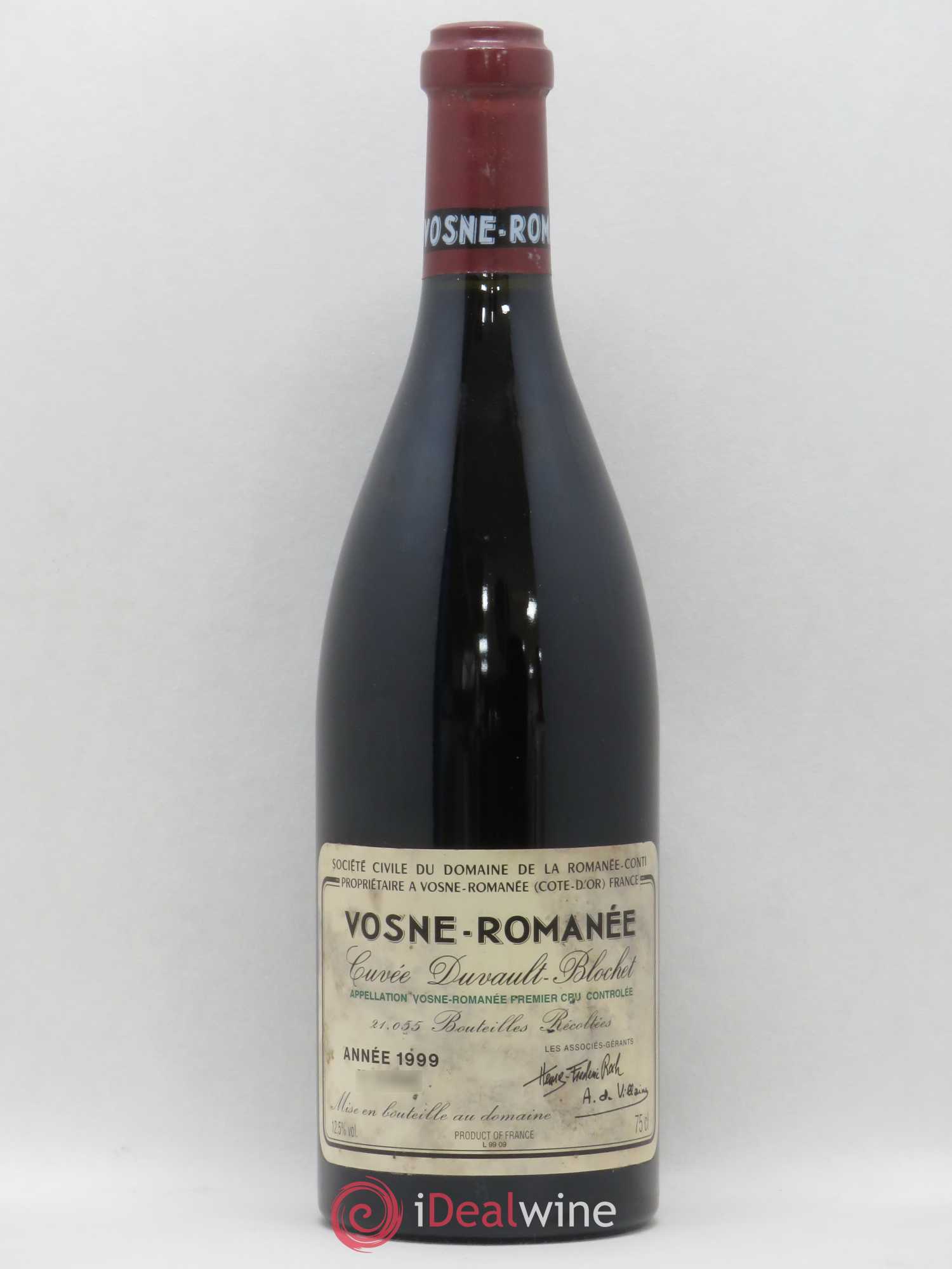 Vosne-Romanée 1er Cru Cuvée Duvault Blochet Domaine de la Romanée-Conti 1999 - Lot de 1 bouteille - 0