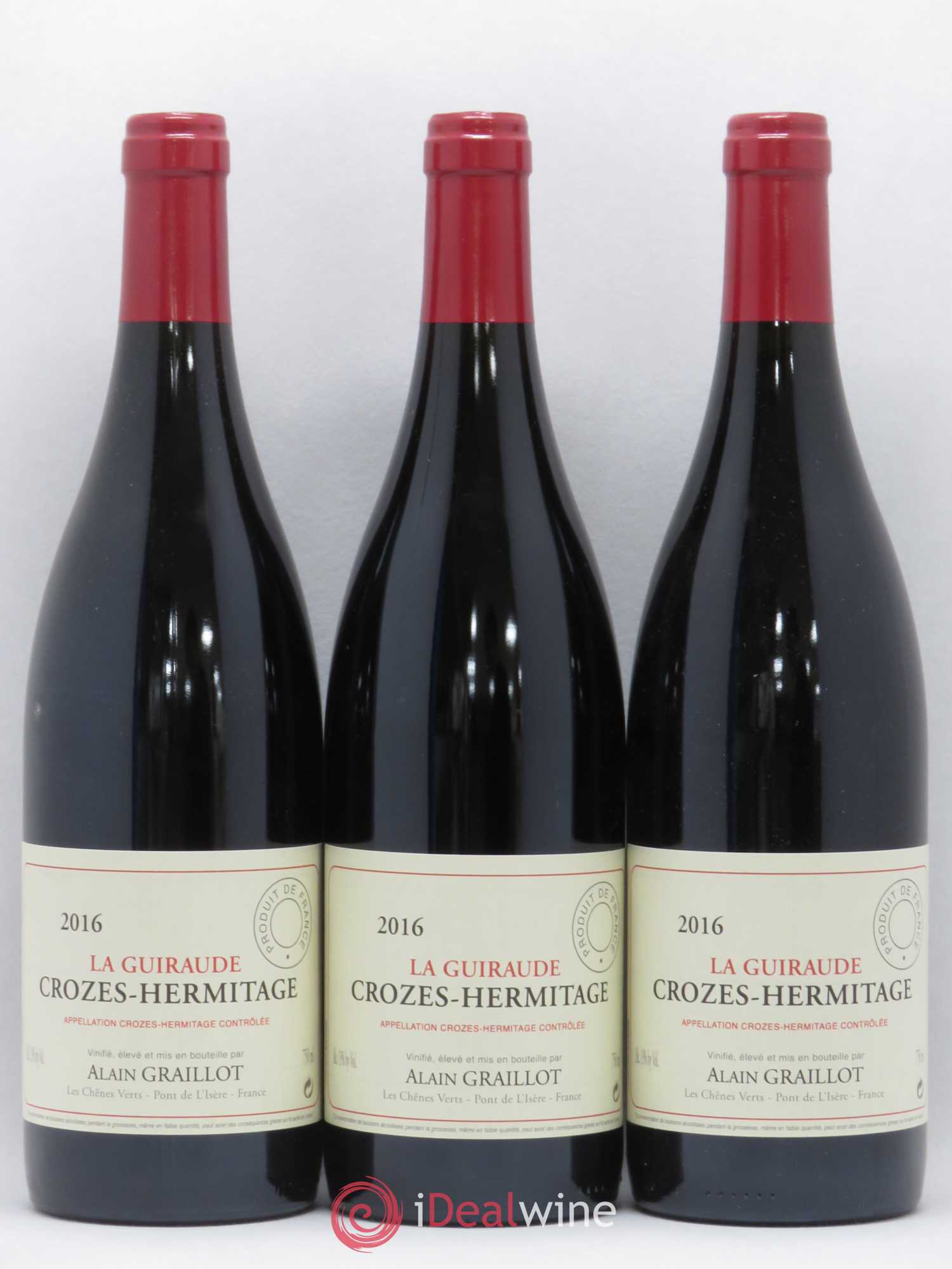 Crozes-Hermitage La Guiraude Domaine Graillot 2016 - Lot de 3 bouteilles - 0