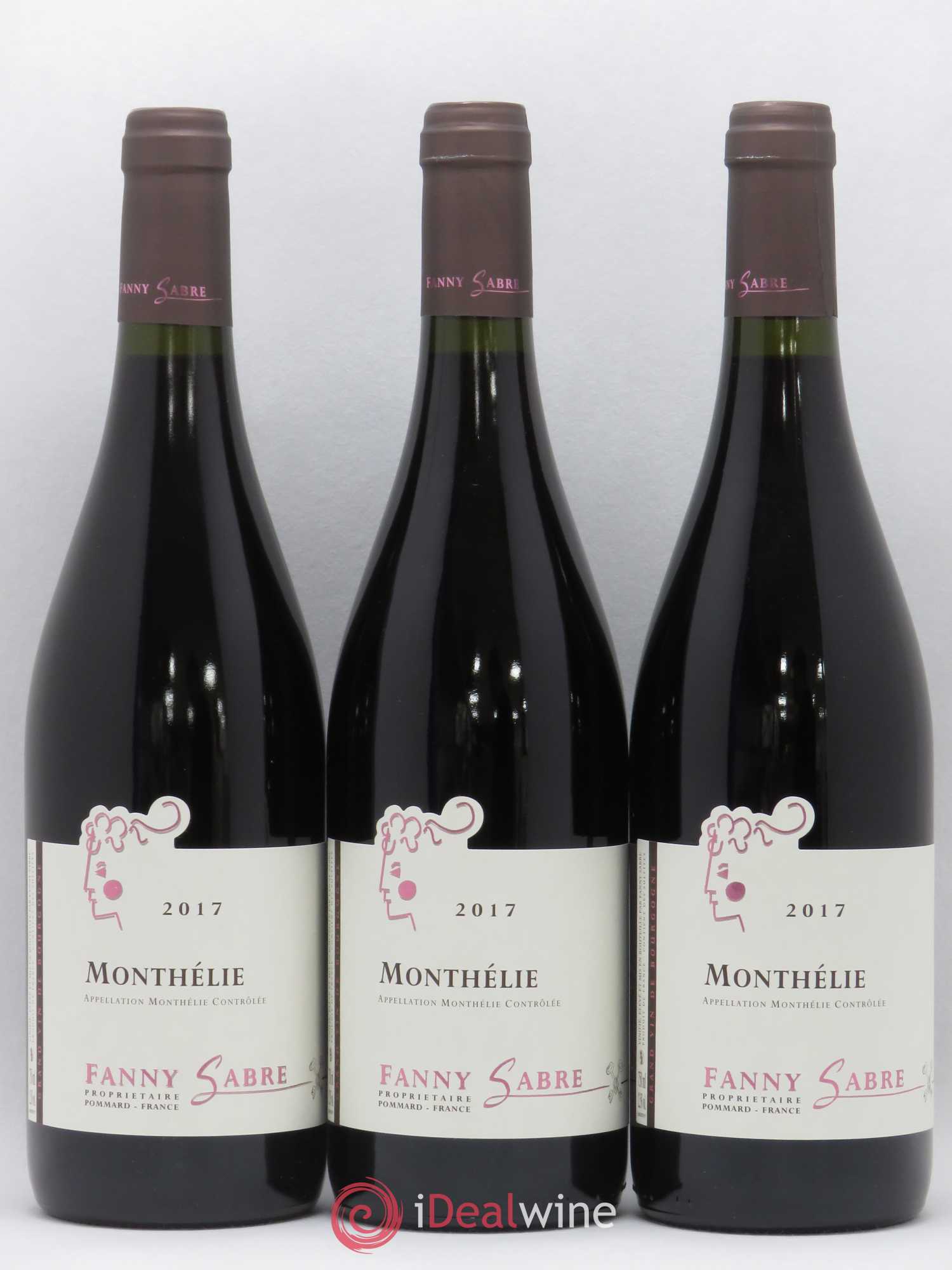 Monthélie Fanny Sabre 2017 - Lot de 3 bouteilles - 0