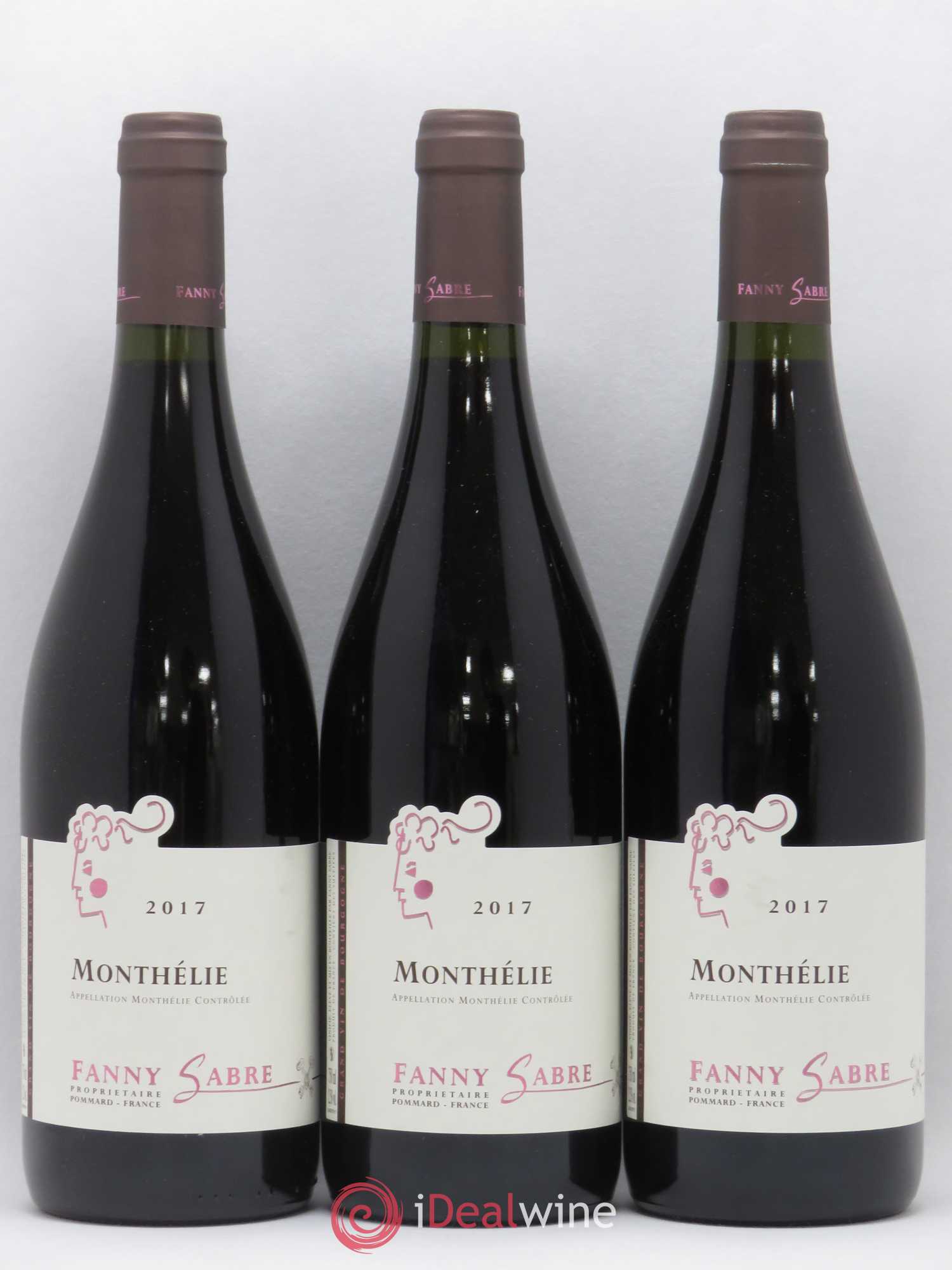 Monthélie Fanny Sabre 2017 - Lot de 3 bouteilles - 0