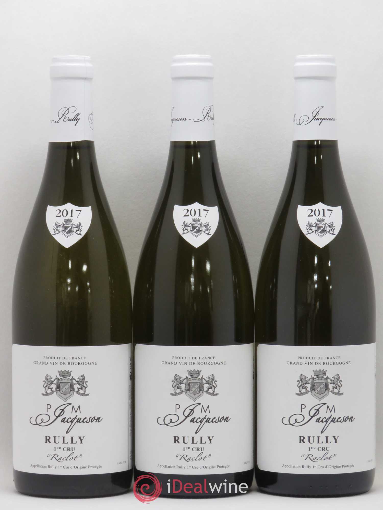 Rully 1er Cru Raclot Jacqueson 2017 - Lot of 3 bottles - 0
