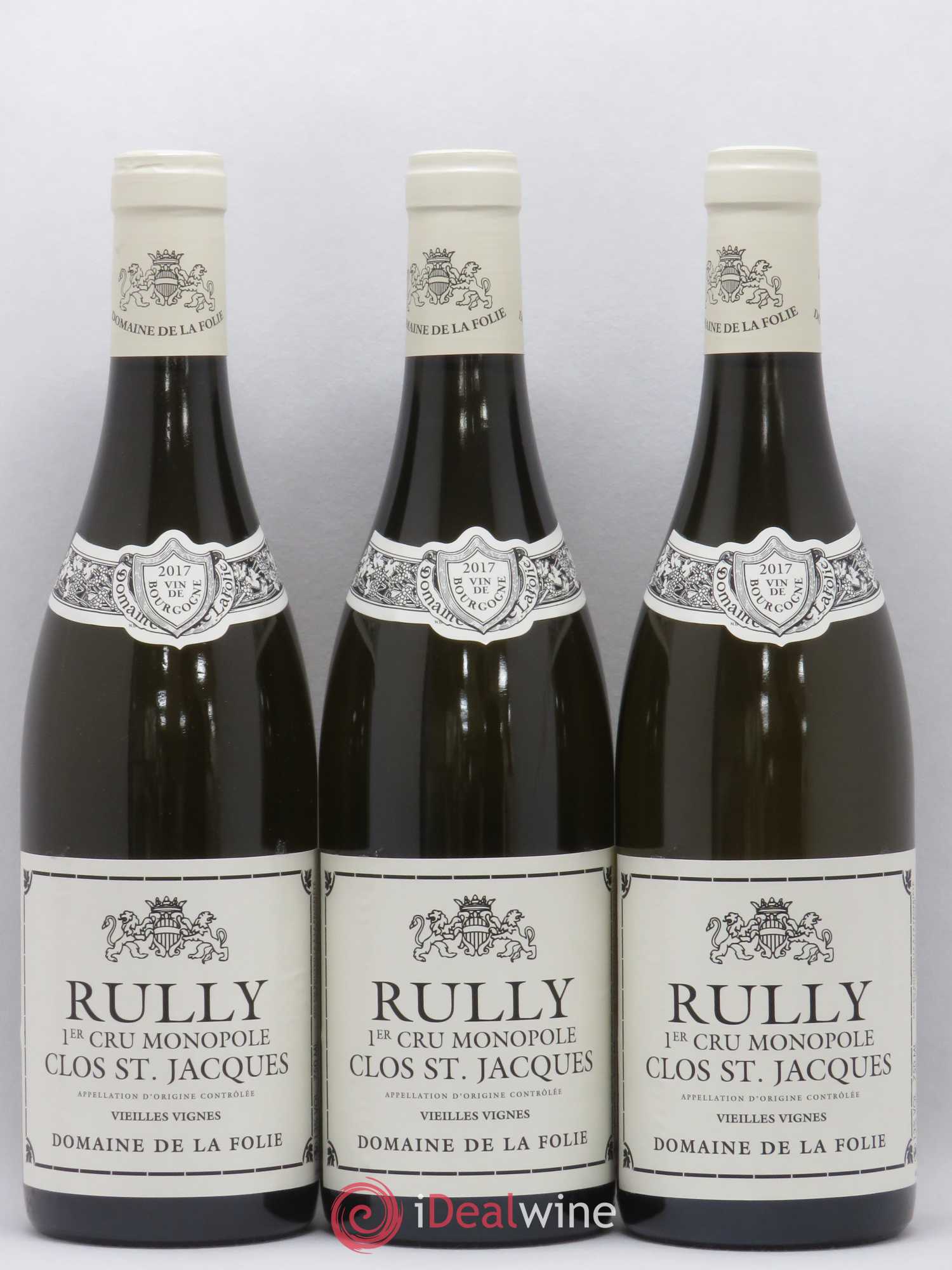 Rully 1er Cru Clos St Jacques Domaine De La Folie 2017 - Posten von 3 Flaschen - 0