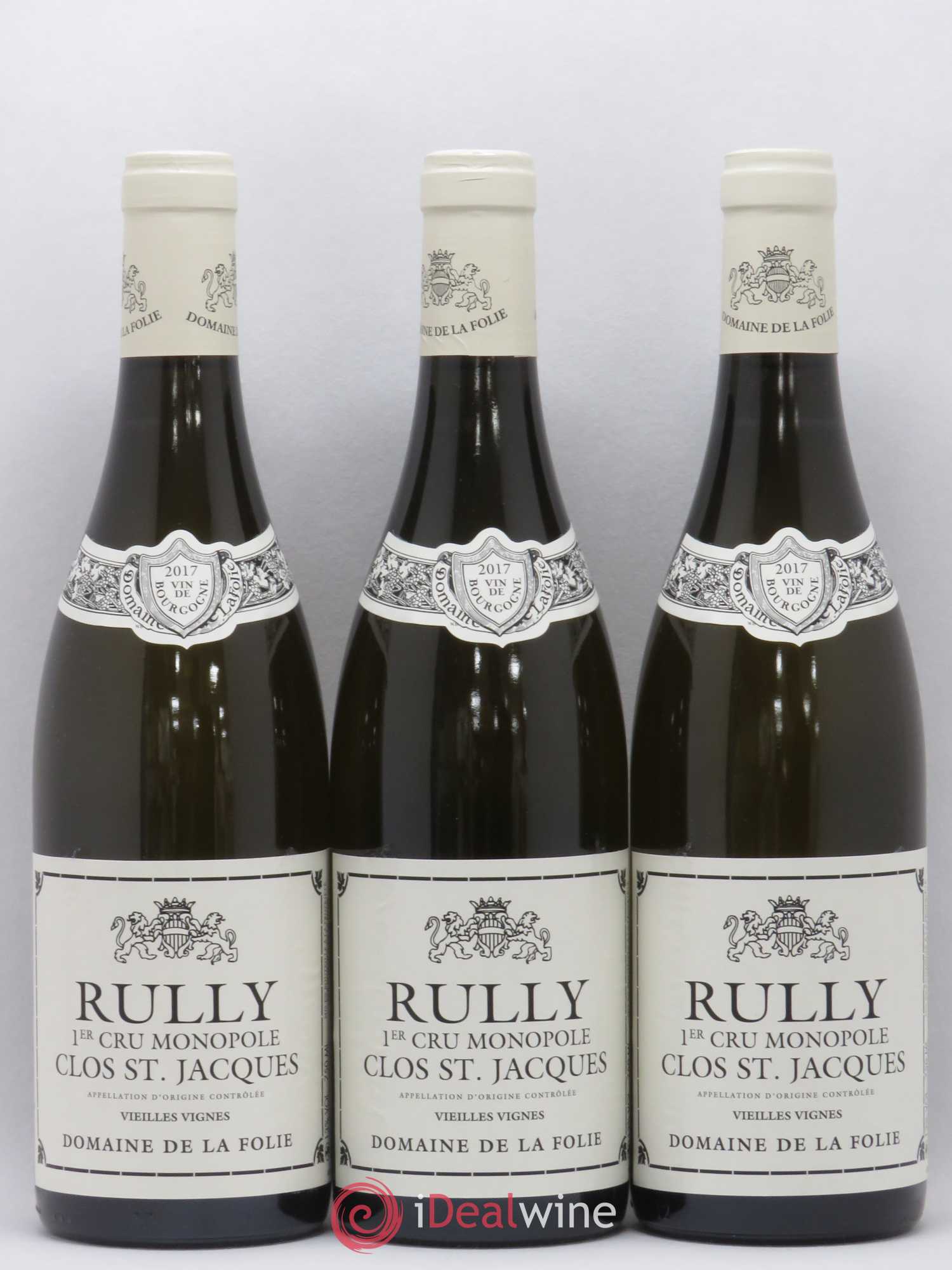 Rully 1er Cru Clos St Jacques Domaine De La Folie 2017 - Posten von 3 Flaschen - 0