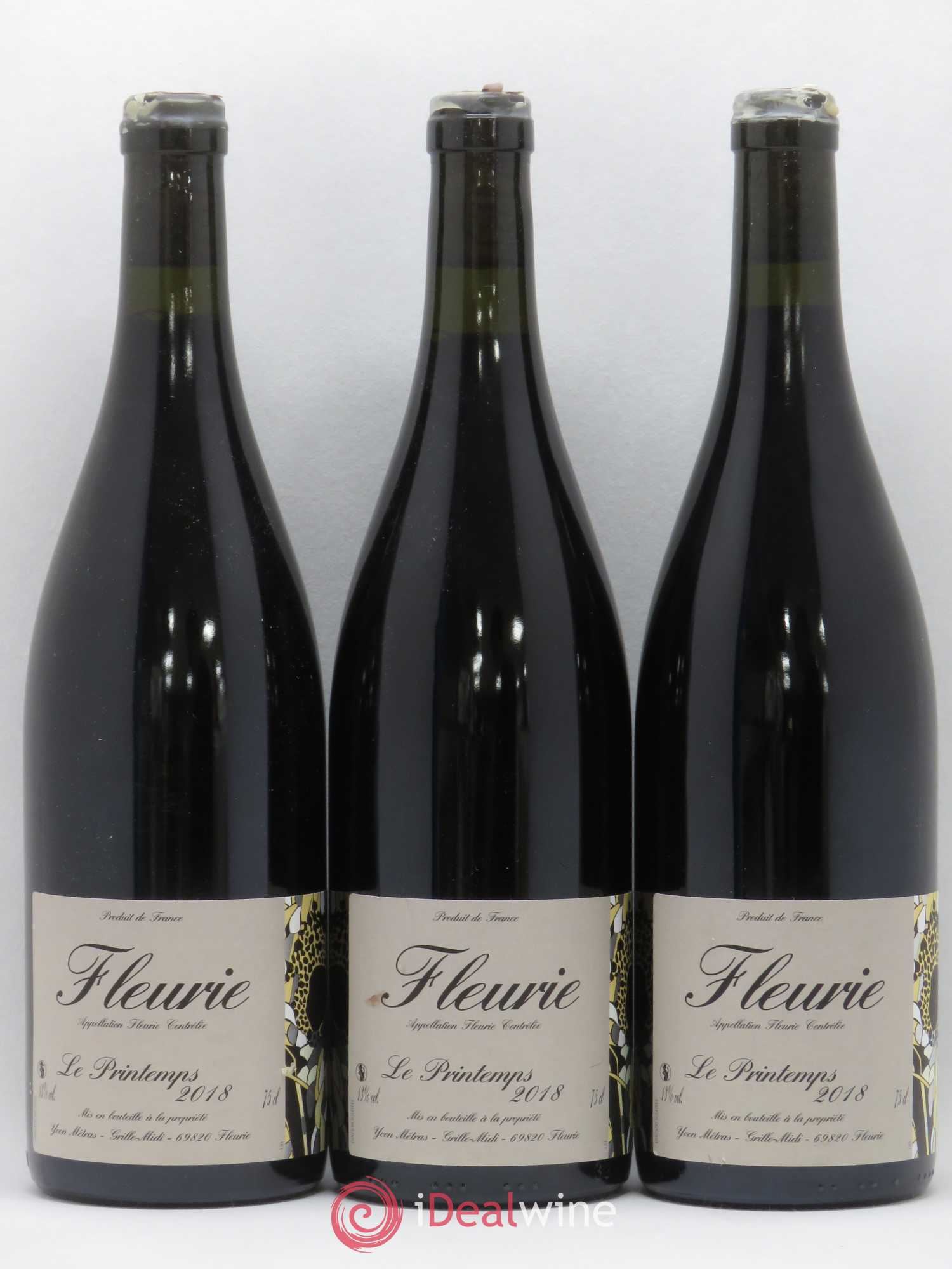Fleurie Le Printemps Yvon Métras 2018 - Lot de 3 bouteilles - 0