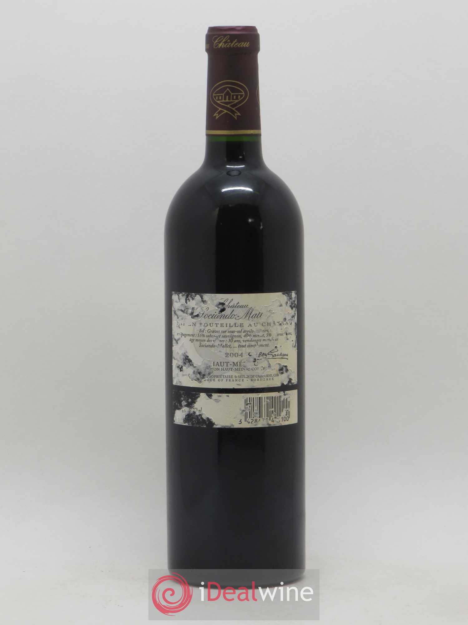 Château Sociando Mallet 2004 - Lot de 1 bouteille - 1