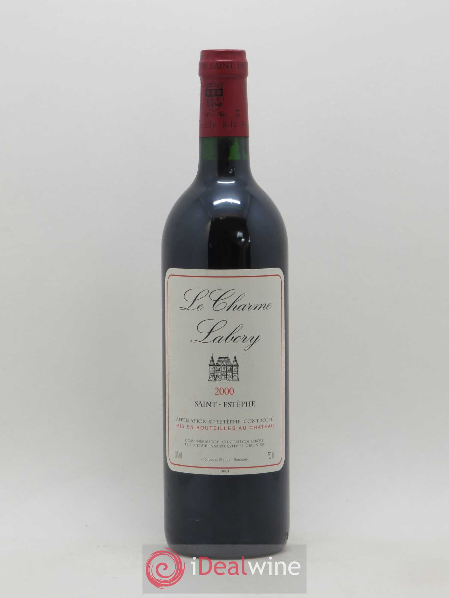 Château Saint-Estèphe Le Charme de Labory 2000 - Lot de 1 bouteille - 0
