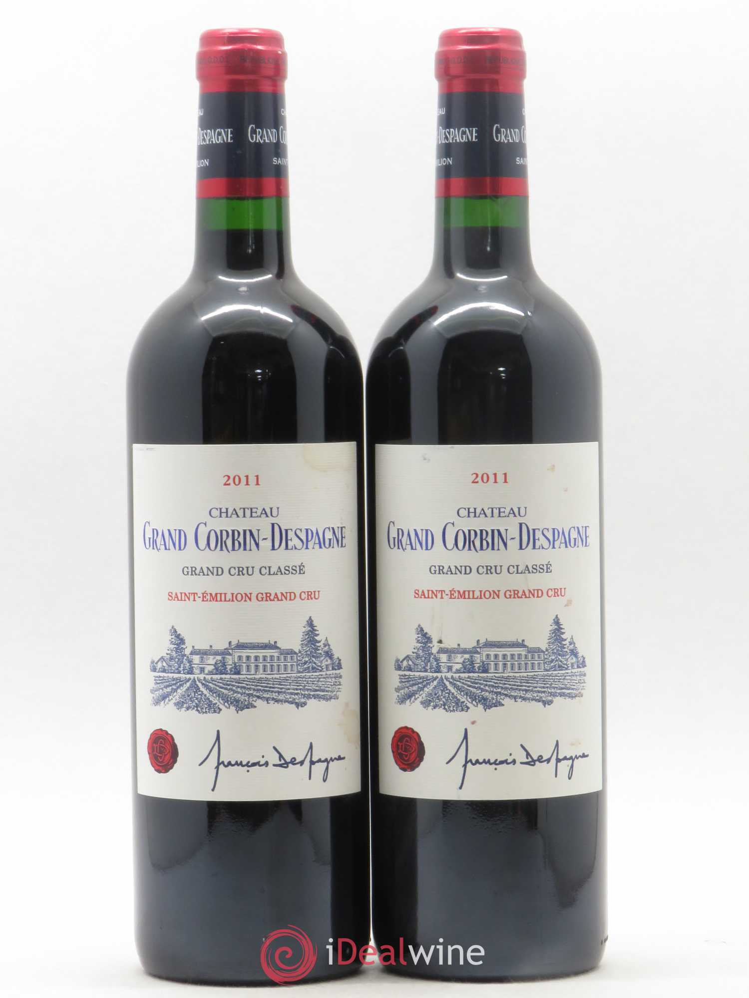 Château Grand Corbin Despagne Grand Cru Classé 2011 - Lot de 2 bouteilles - 0